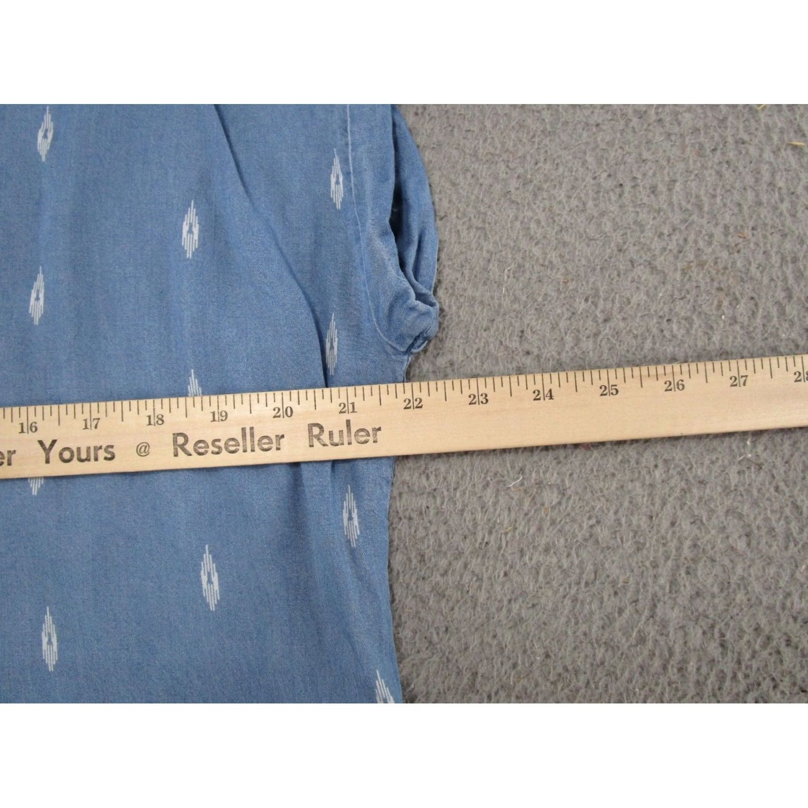 Vintage Thread Supply Lyocell Tencel Cap Sleeve Dress Womens Size L Pockets Blue Size L / US 10 / IT 46 - 7 Thumbnail
