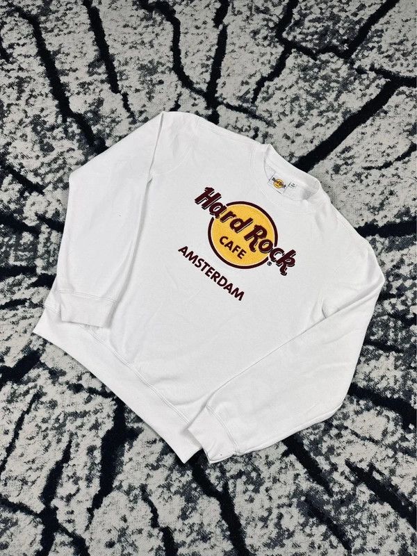 Hard Rock Cafe Hard Rock Cafe Amsterdam XS crewneck sweatshirt white logo Size XS / US 0-2 / IT 36-38 - 2 Thumbnail