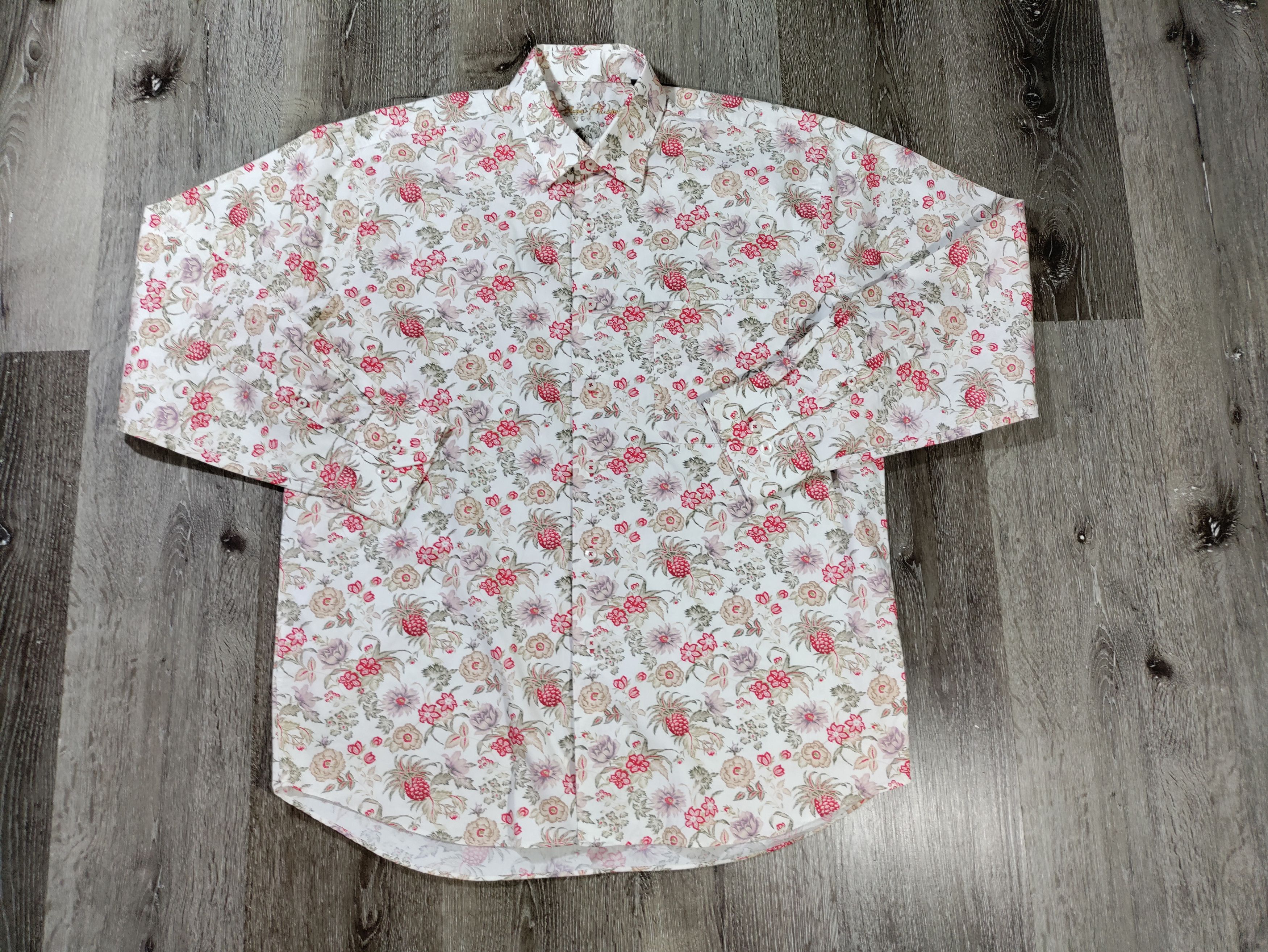 Alan Flusser Alan Flusser Mens Button Up Shirt Size US L / EU 52-54 / 3 - 1 Thumbnail