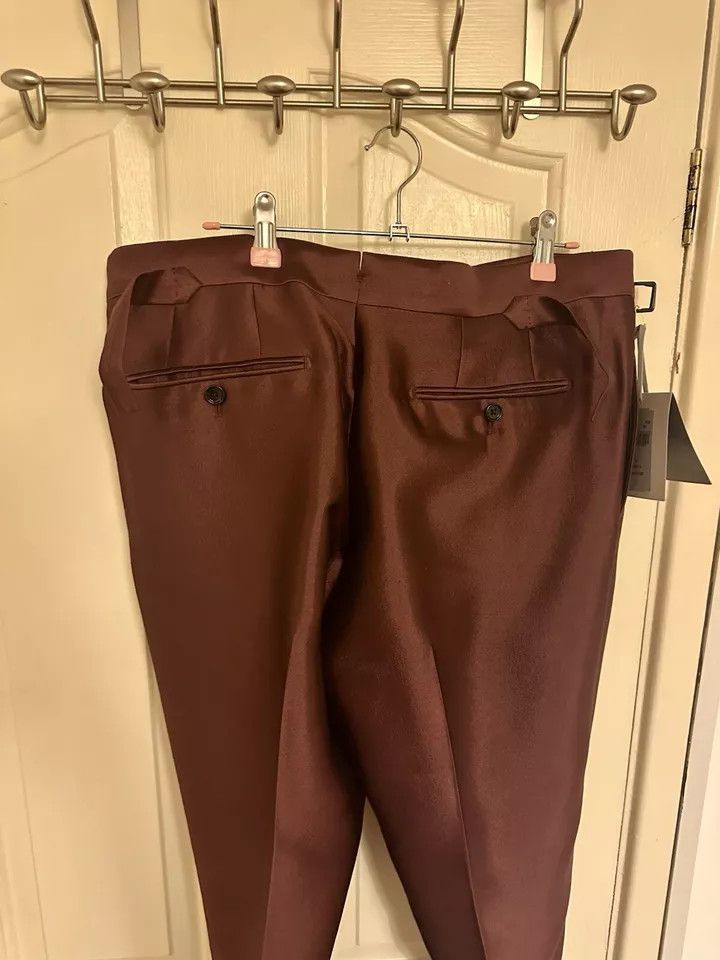 Tom Ford o1ebxxf0225 Suit Trousers Pant in Burgundy Size US 36 / EU 52 - 8 Thumbnail