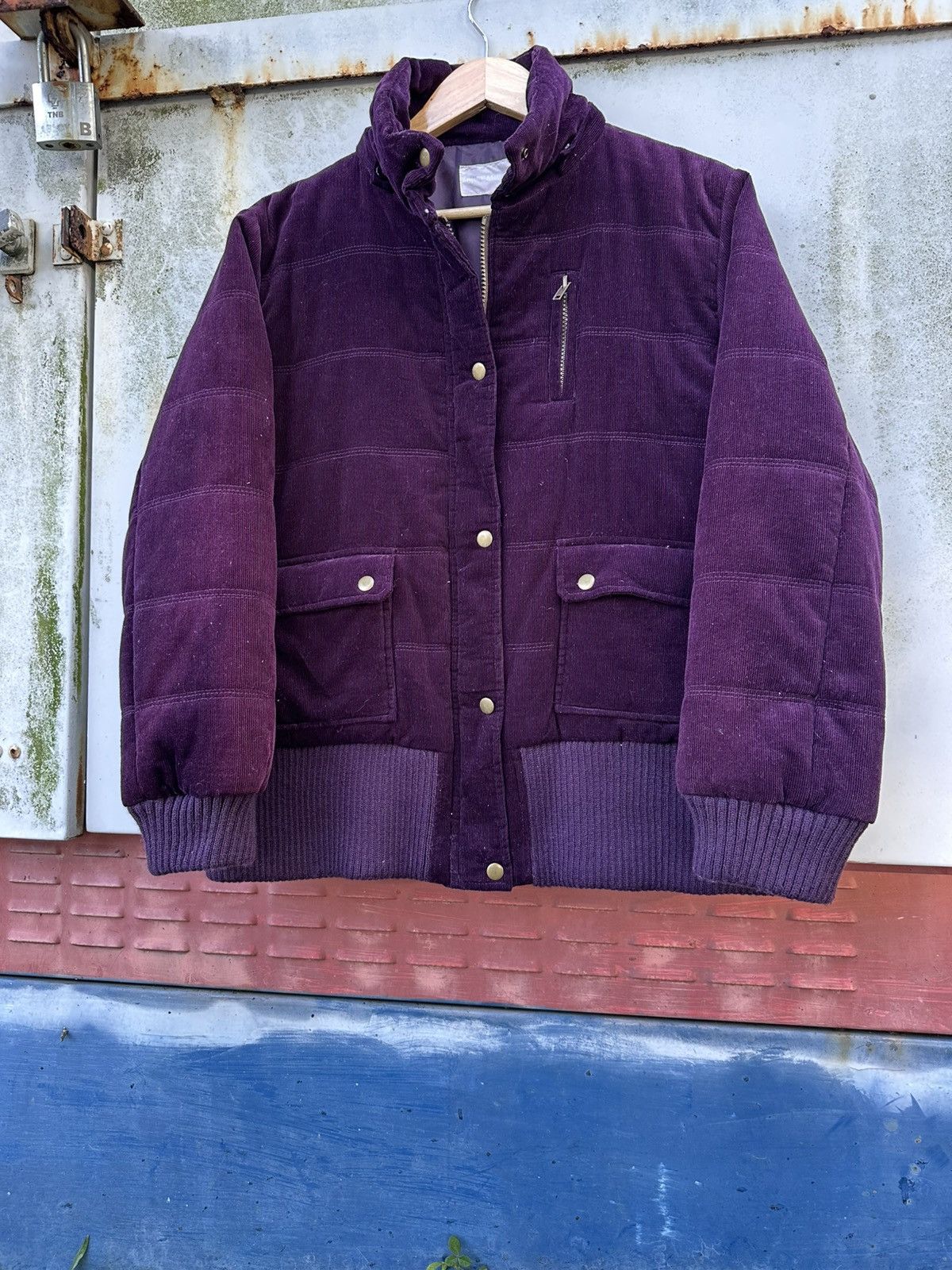 Vintage 👹Ohceanbell Corduroy Puffer Bomber Jacket Size US S / EU 44-46 / 1 - 5 Thumbnail