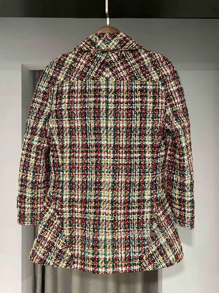 Chanel Chanel Data centre white red green mosaic Velcro jacket Size XXS / US 00 / IT 34 - 4 Thumbnail