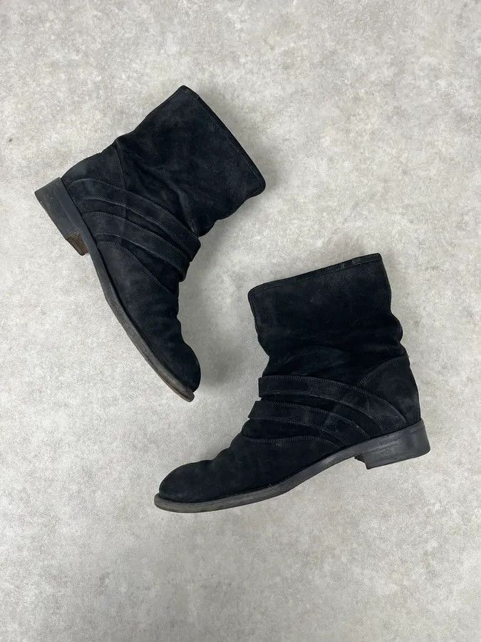 Gucci Gucci Black Two Buckle Suede Leather Boots Size US 8 / EU 41 - 4 Thumbnail