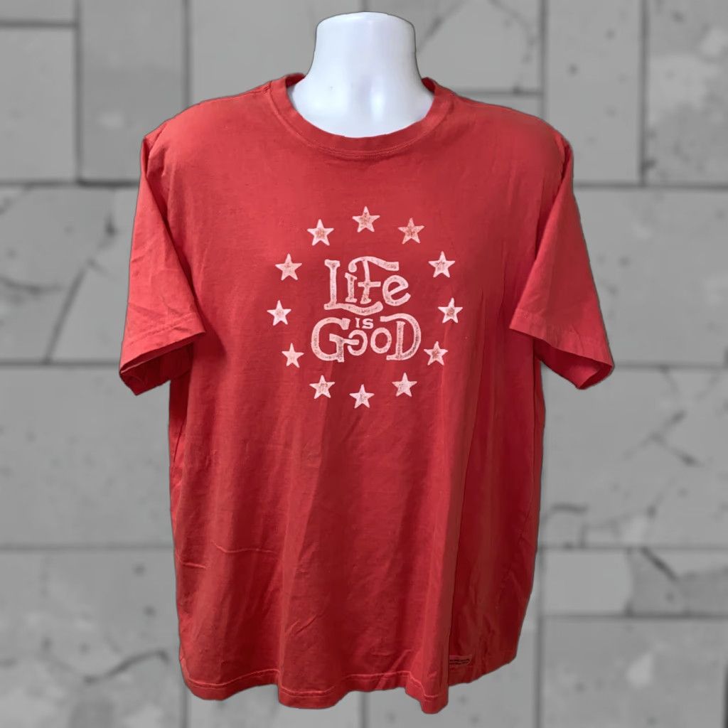 Life is Good Life is Good Mens Red Short Sleeve Crusher Tee XL T-Shirt Regular Shirt Men Size XL Size US 36 / EU 52 - 1 Thumbnail