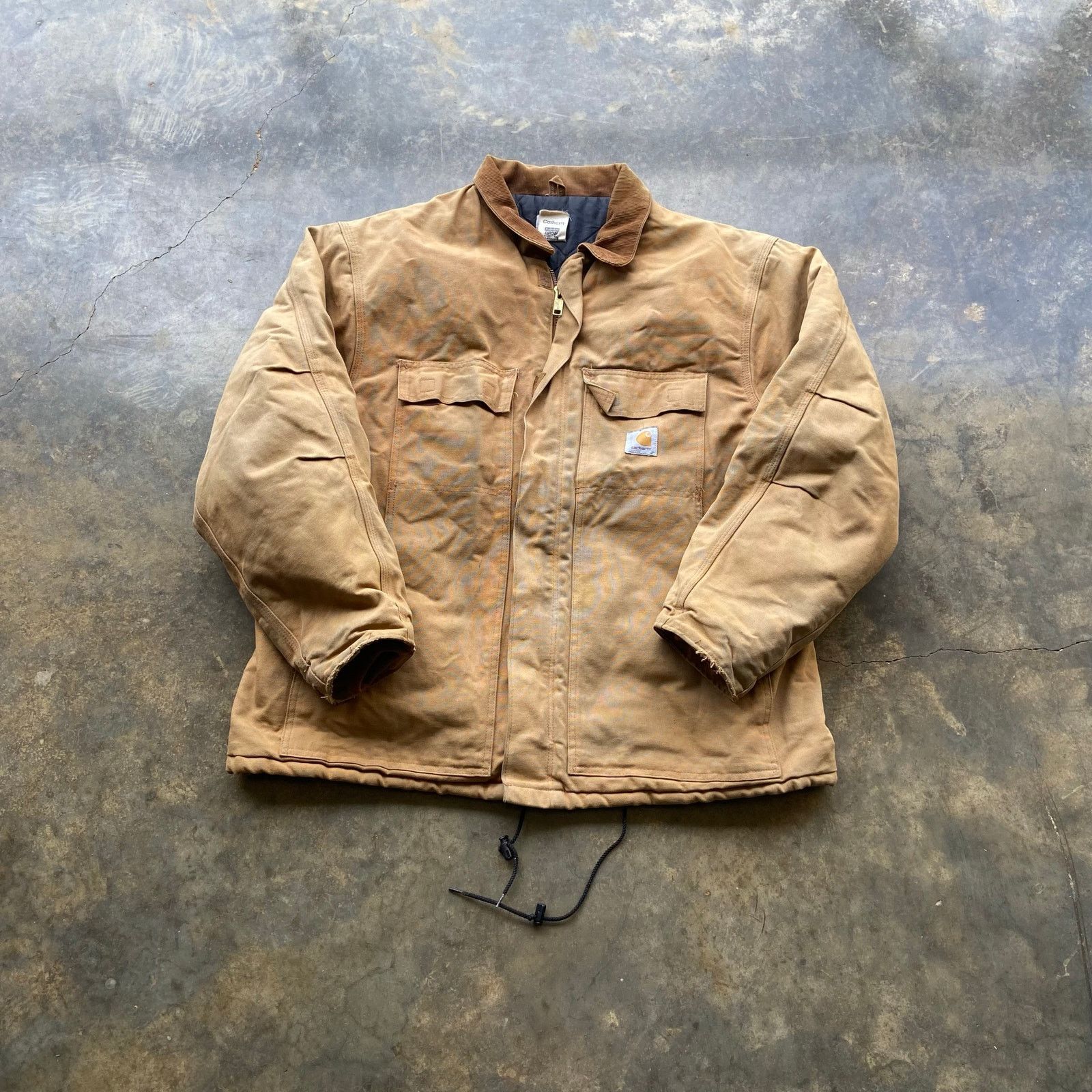 Carhartt Vintage 90s USA Made Carhartt Tan Chore Coat XXL Size US XXL / EU 58 / 5 - 1 Thumbnail