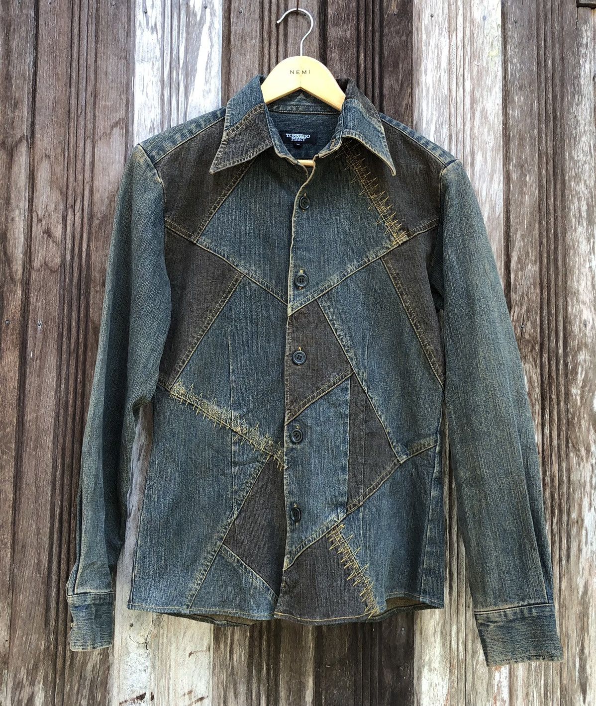 Designer × Japanese Brand × Tornado Mart Tornado Mart Patchwork x Denim Jacket Size US M / EU 48-50 / 2 - 1 Thumbnail