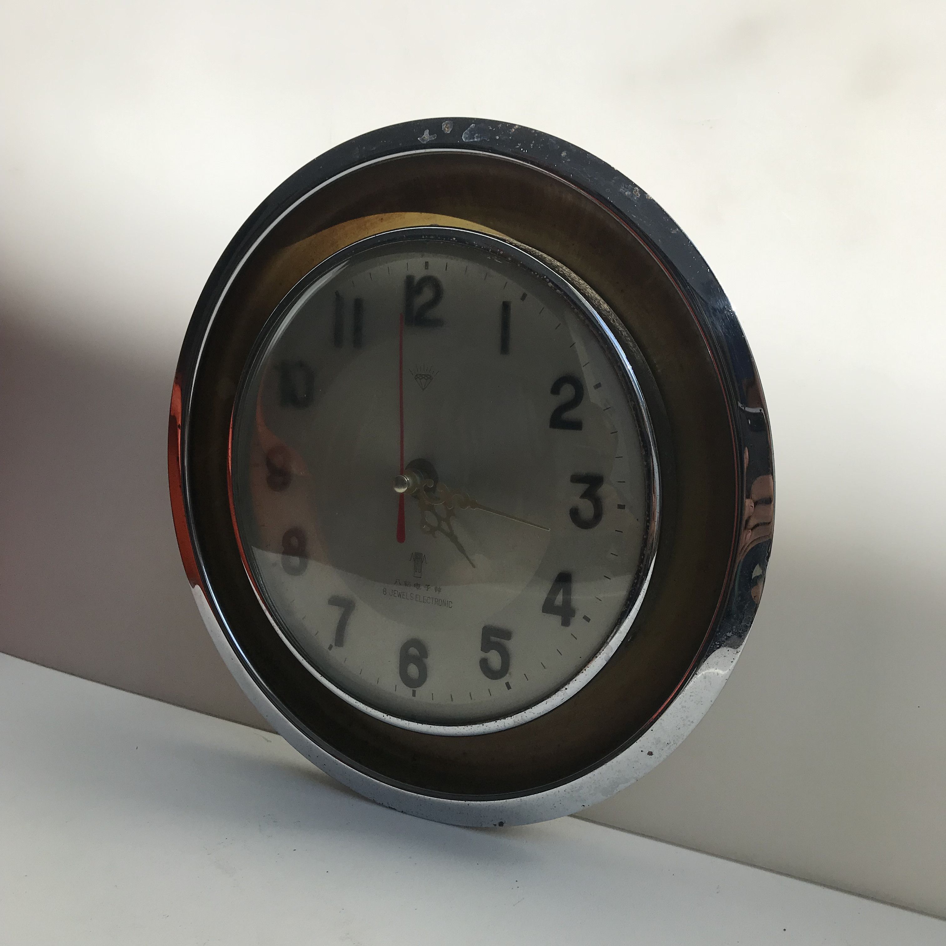 Vintage Vintage Diamond Wall Clock Silver Chrome Midcentury Japan Size ONE SIZE - 6 Thumbnail