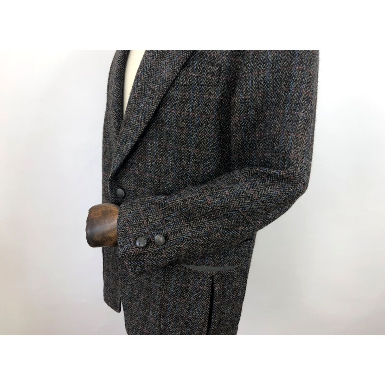 Harris Tweed Harris Tweed Blazer Pure New Wool Men Gray Classic Size 44L - 7 Thumbnail