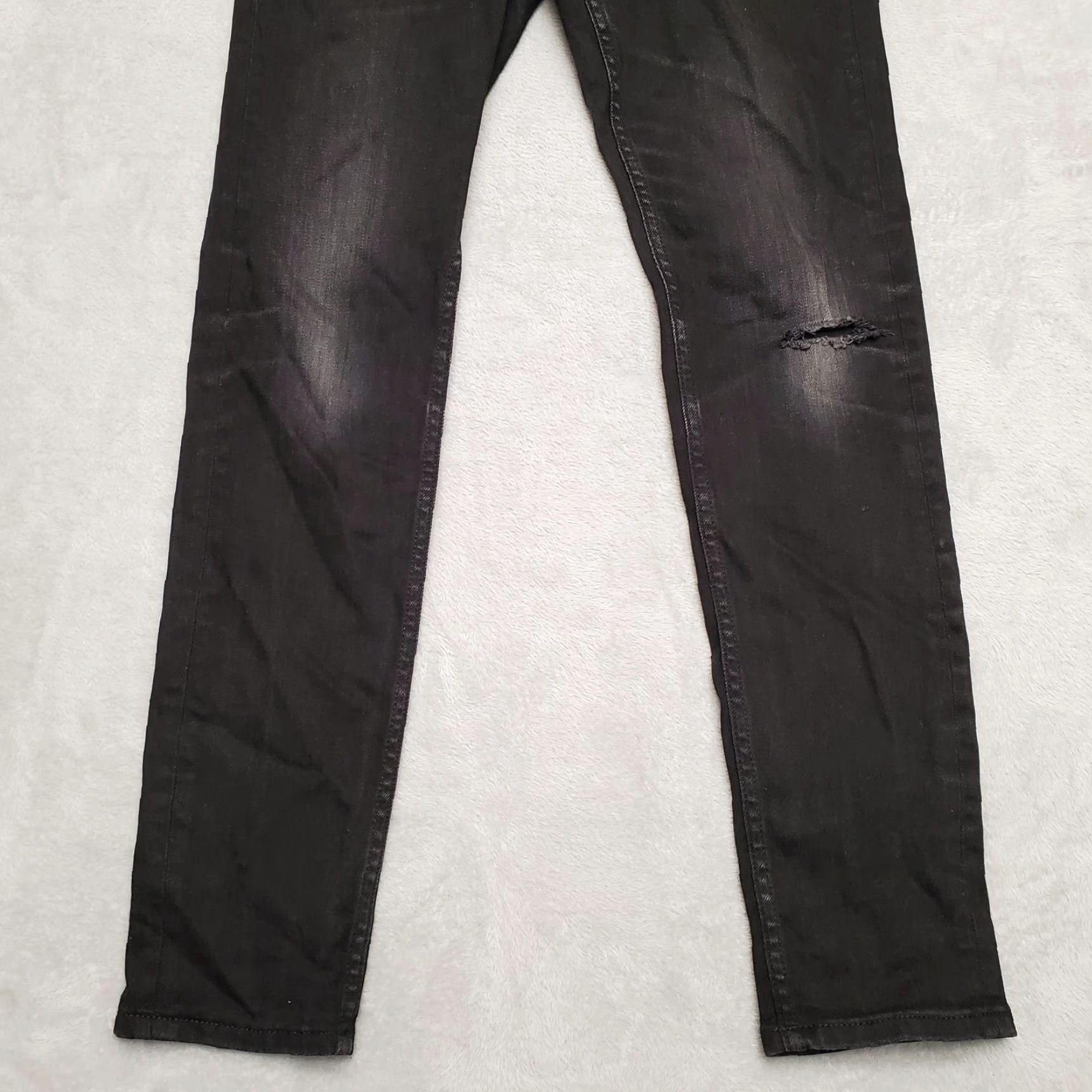 Everlane Everlane Jeans Mens 30x32 Black Skinny Fit Straight Leg Denim Faded Distressed Size US 30 / EU 46 - 2 Thumbnail