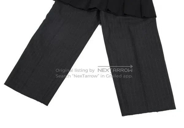 Comme des Garcons Comme Des Garcons size S Black Retro Striped Fake Pants Size 23" - 6 Thumbnail