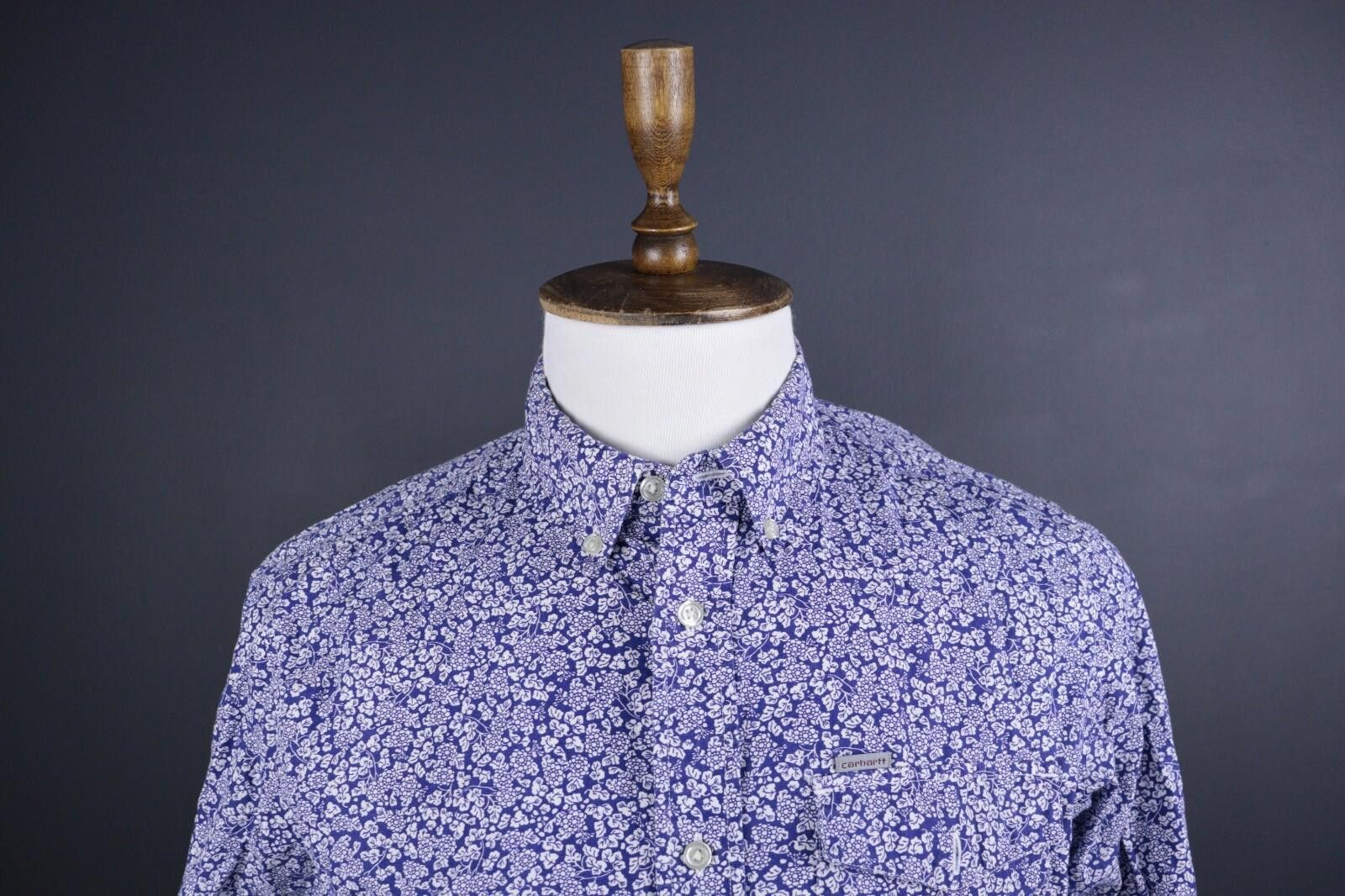 Carhartt Carhartt Blue Floral Button Down Howdy Shirt Size L Size US L / EU 52-54 / 3 - 2 Thumbnail
