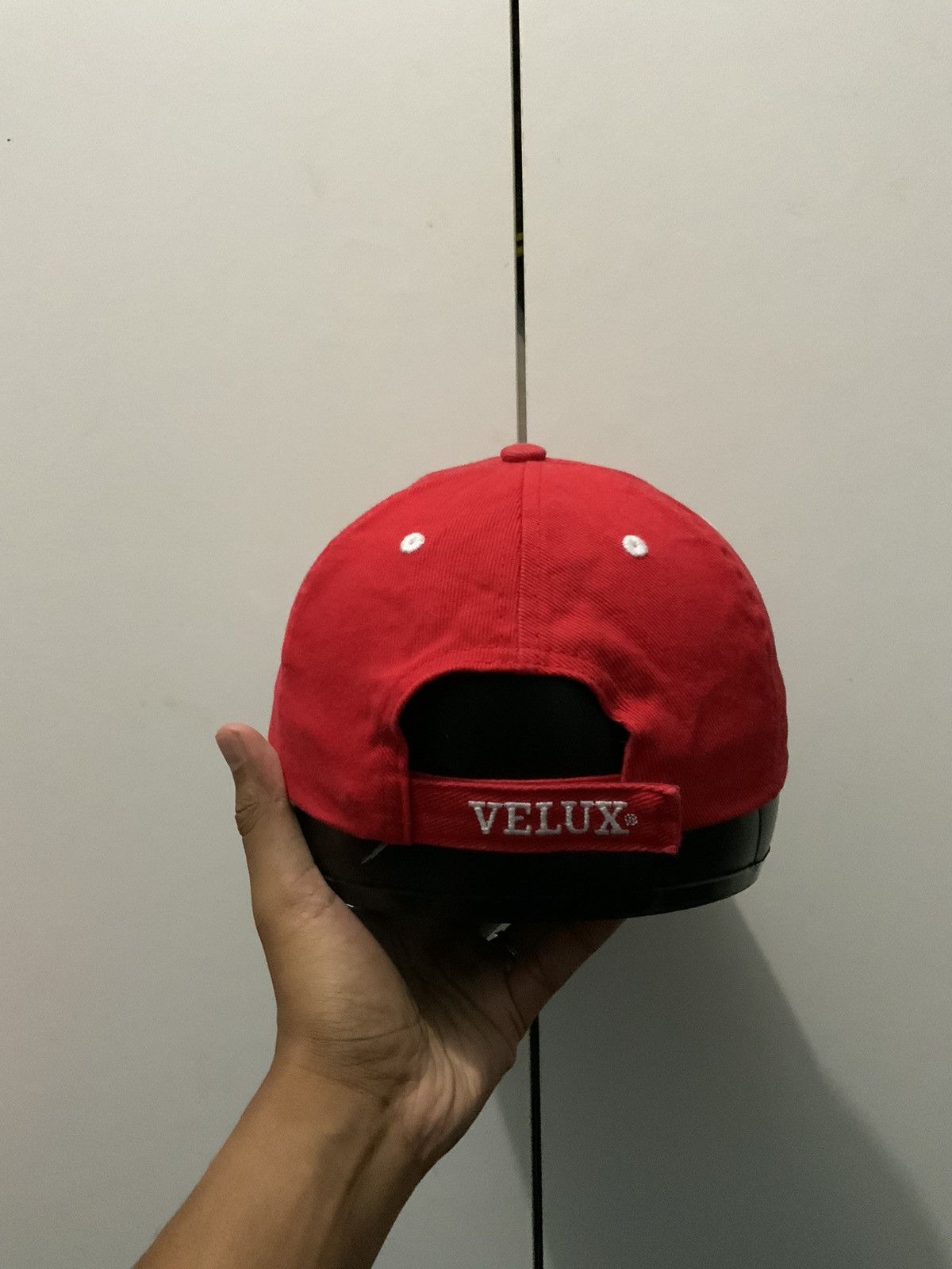 Vintage Velux Big Logo Embroidery Red Hat Cap Size ONE SIZE - 4 Thumbnail
