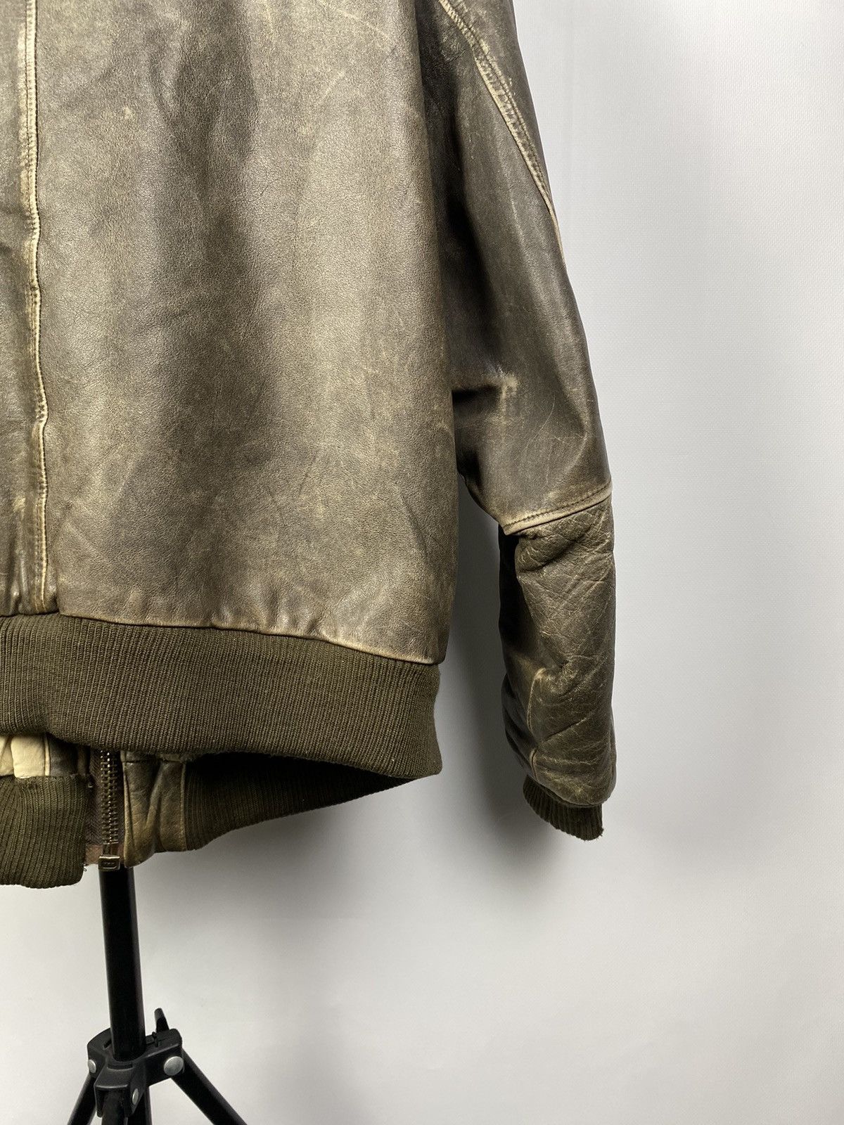 Vintage 🪖VINTAGE FRIEDRICH Aviator BROWN Leather Bomber Jacket Size US M / EU 48-50 / 2 - 20 Thumbnail