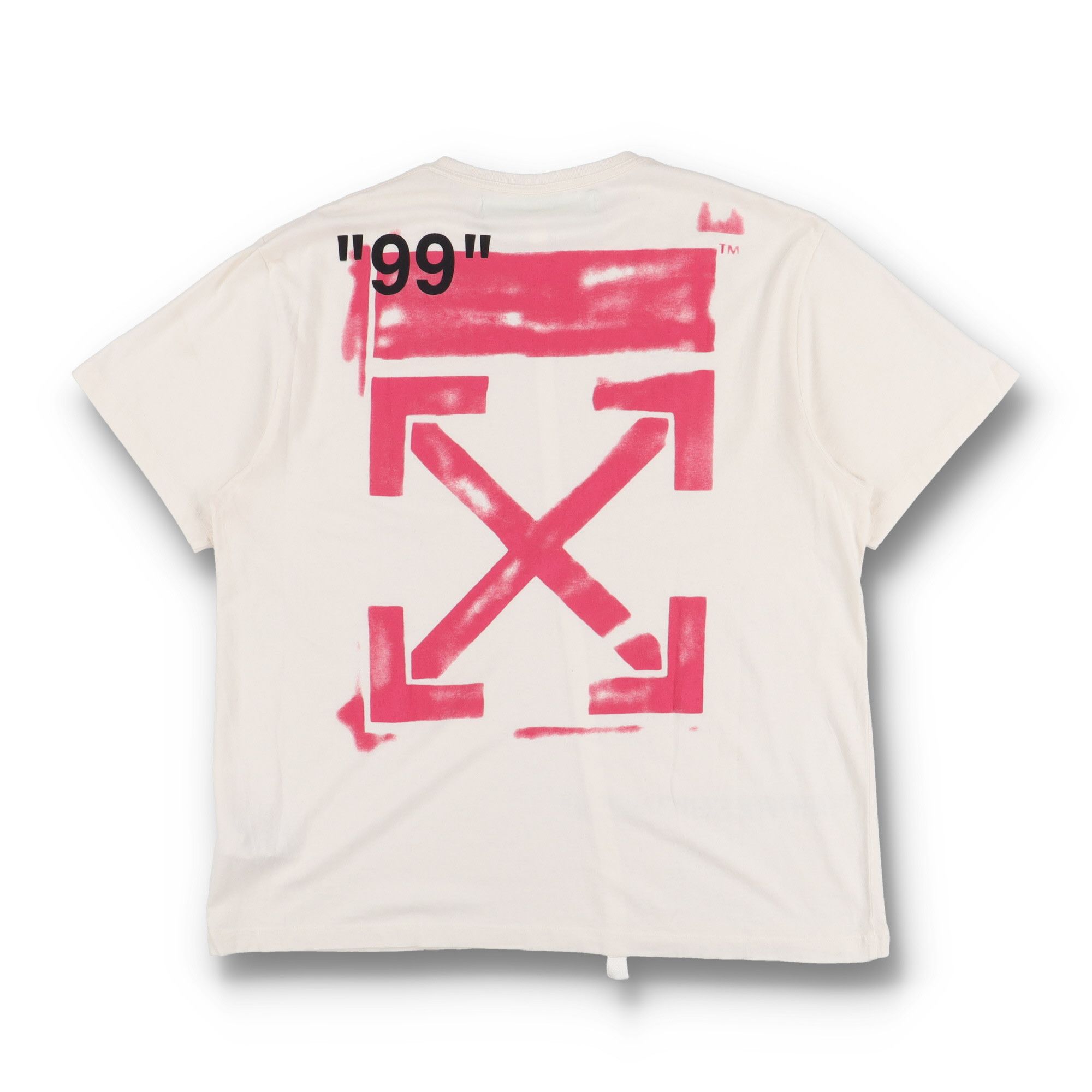 Off-White Pink Impressionism Stencil Arrows Oversized T-Shirt Size US M / EU 48-50 / 2 - 1 Thumbnail