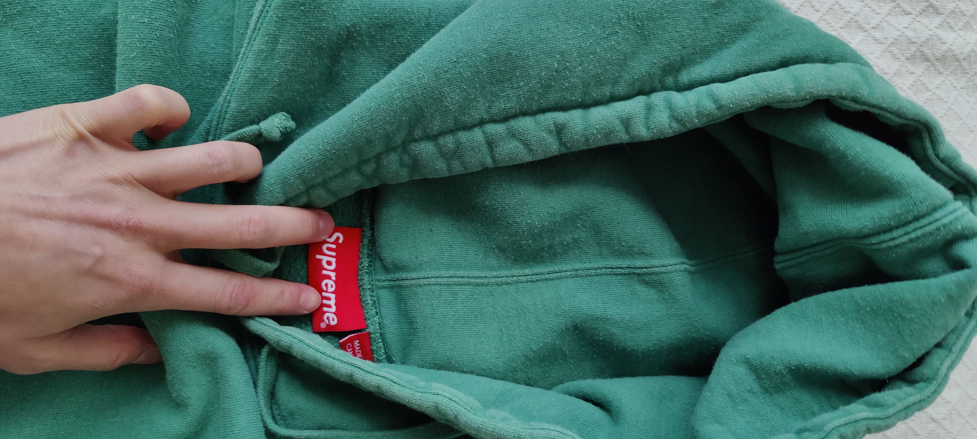 Supreme Supreme Corner Label Hooded Sweatshirt in Light Pine Size US XL / EU 56 / 4 - 3 Thumbnail