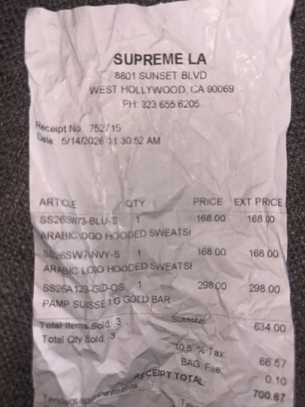 Supreme Supreme Arabic Hoodie Sz Small Size US S / EU 44-46 / 1 - 3 Thumbnail