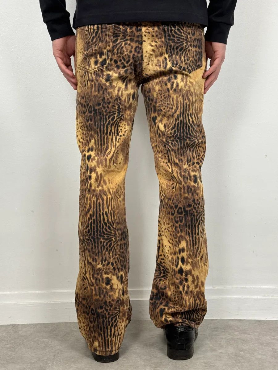 Roberto Cavalli 2000s Cavalli Leopard Hallucination Black & Beige Pants Size US 32 / EU 48 - 4 Thumbnail