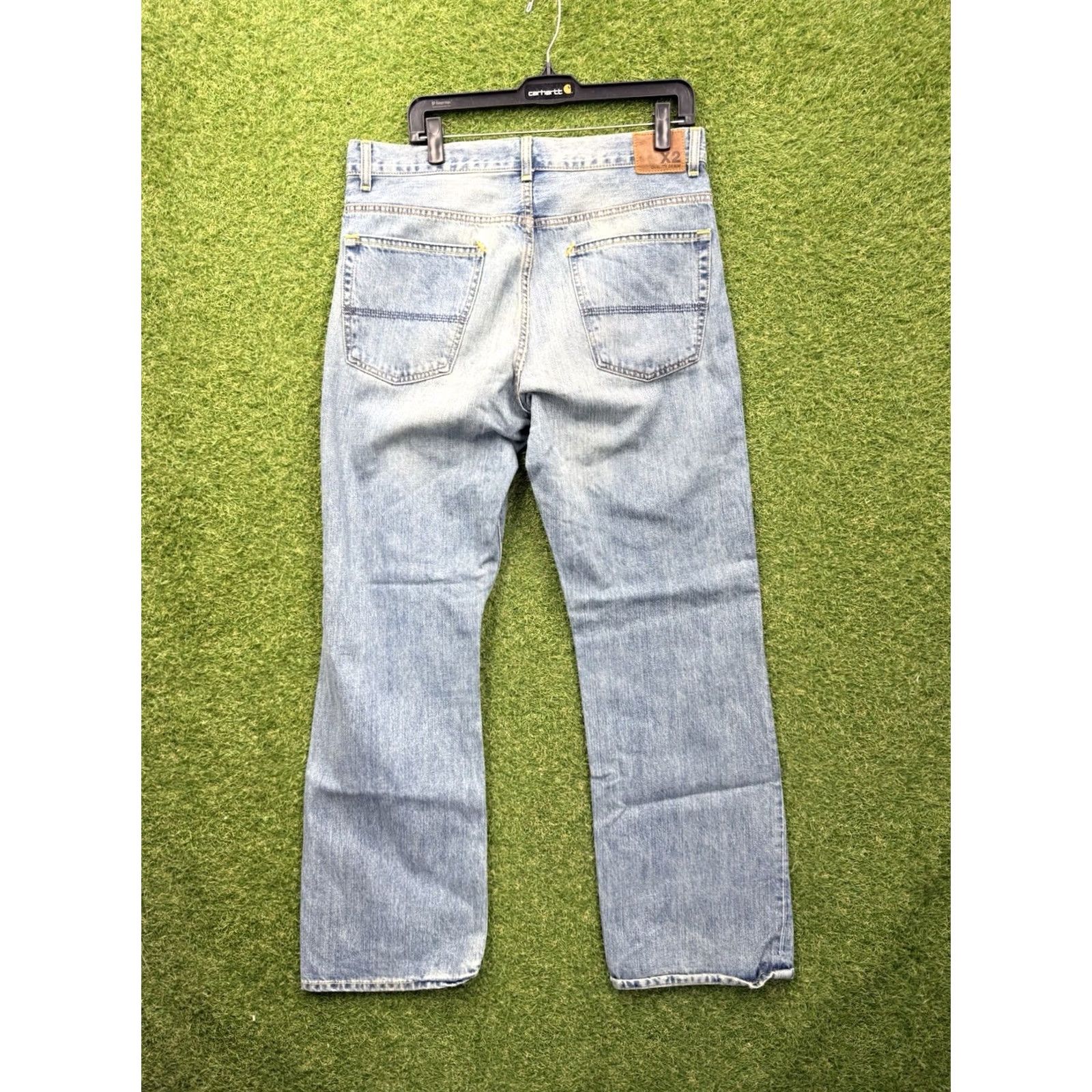 Denime X2 M22 Classic Jeans Mens 32x32 Blue Bootcut Denim 90s Grunge Retro Casual Blue Mens Jeans Size US 32 / EU 48 - 2 Thumbnail