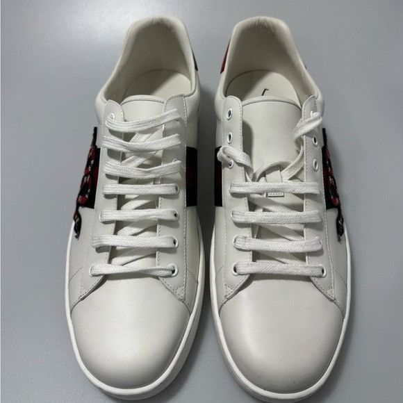 Gucci Gucci Ace Embroidered Snake Sneakers White Multi Men’s 17 45 Size US 15 / EU 48 - 2 Thumbnail