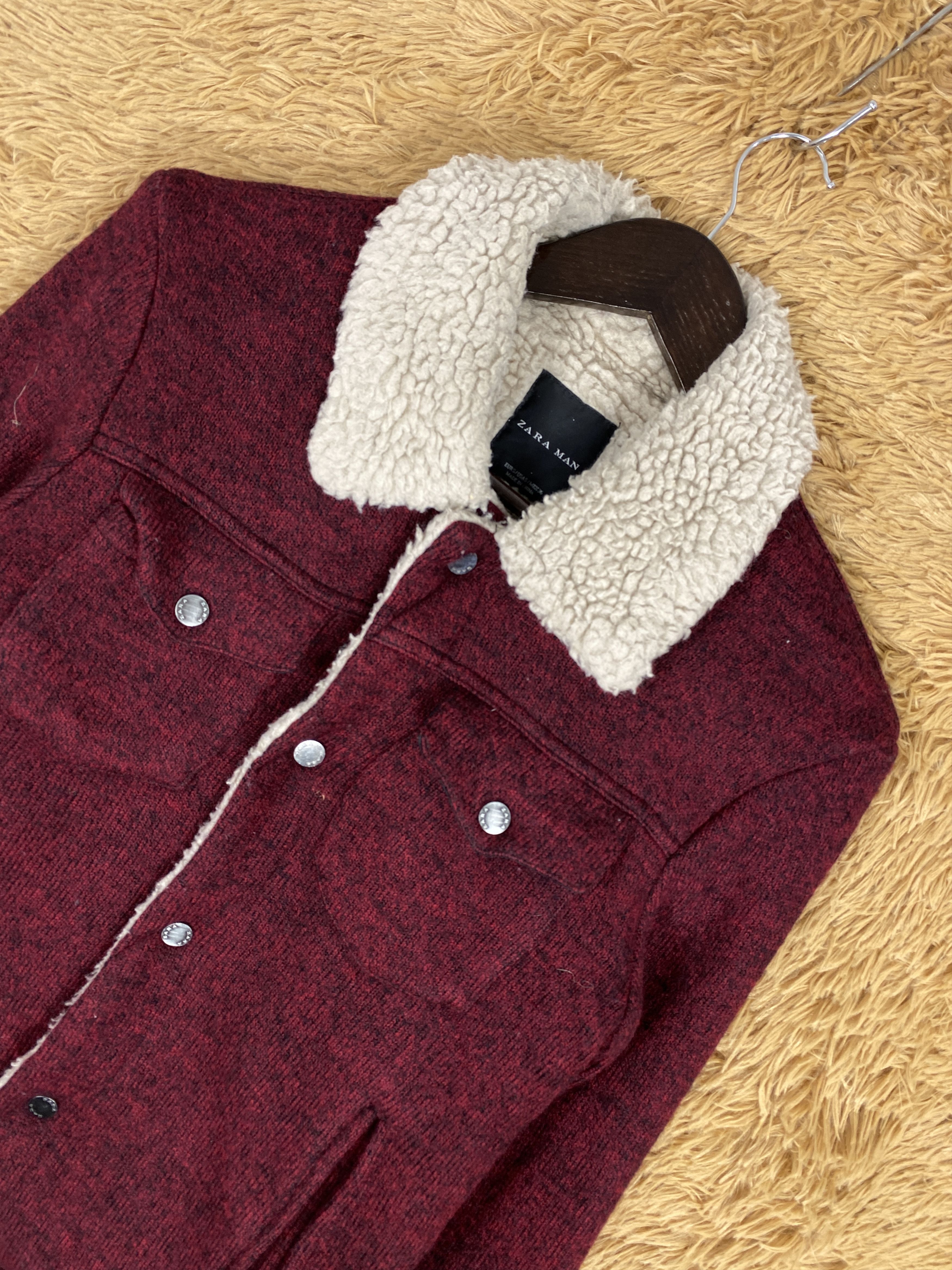 Zara Vintage Zara Man Wool Sherpa Lining Jacket PJ2448 Size US S / EU 44-46 / 1 - 2 Thumbnail