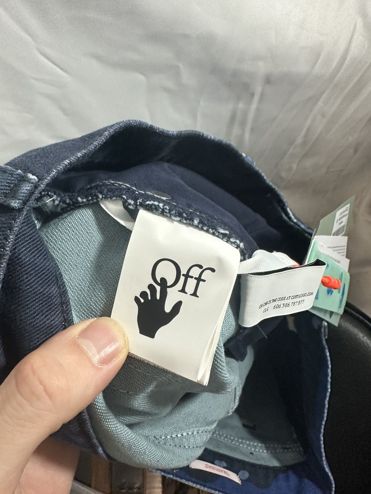 Off-White Off White Blue Camo Pants Size US 33 - 7 Thumbnail