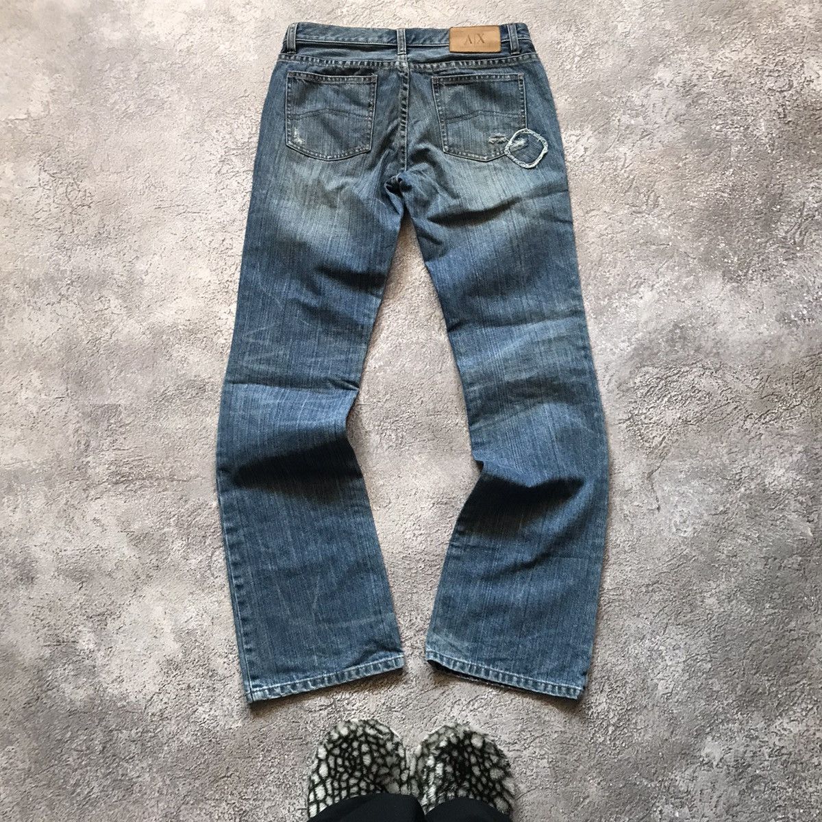 Armani Exchange vintage armani japan jeans distressed low rise flared 90s Size US 28 / EU 44 - 6 Thumbnail