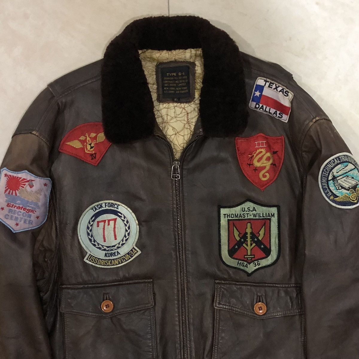 Avirex VTG 80s Avirex G-1 Patch U.S ARMY Air Forces Leather Jacket Size US XL / EU 56 / 4 - 5 Thumbnail