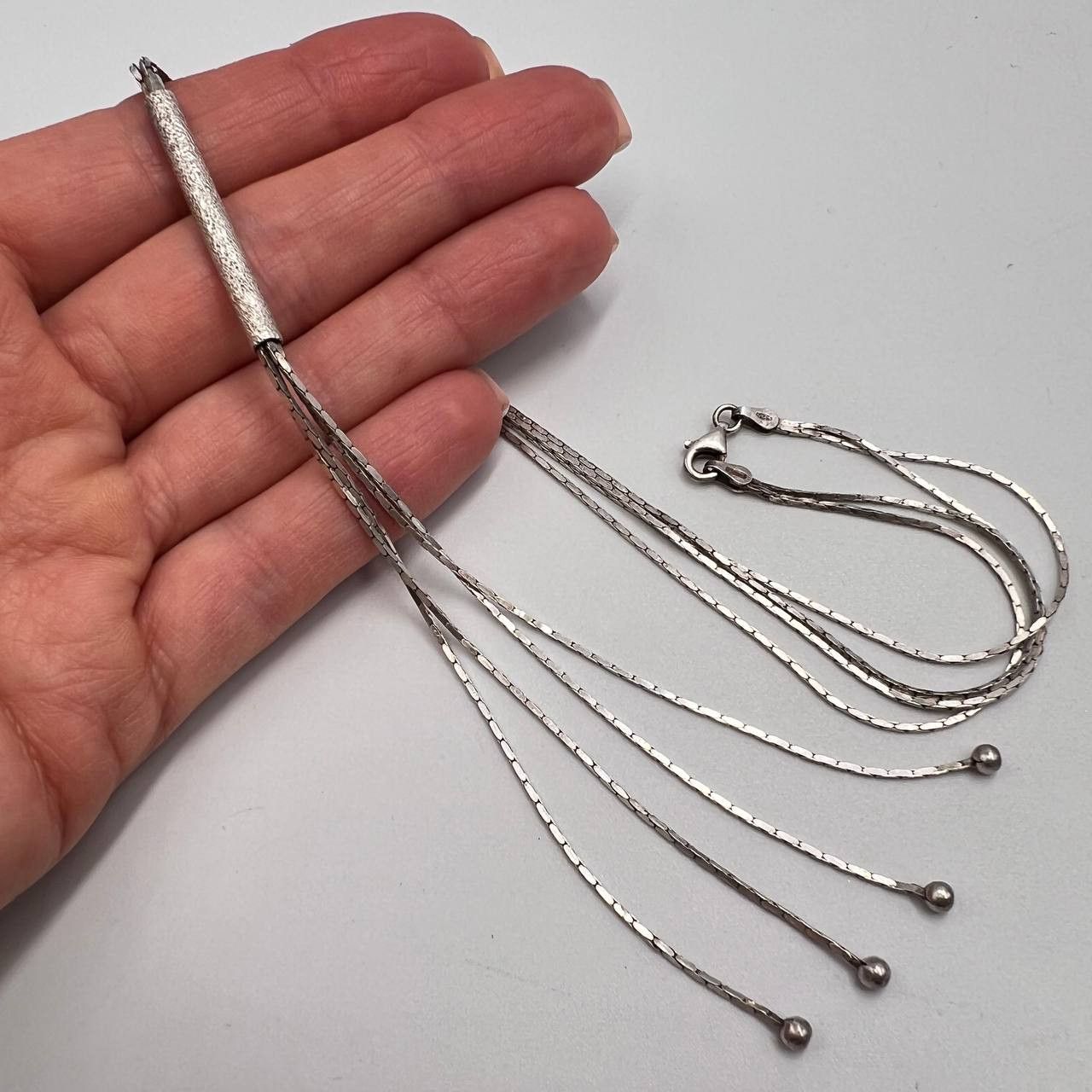 Vintage Sterling Silver 925 Chain Necklace Marked 10.8g