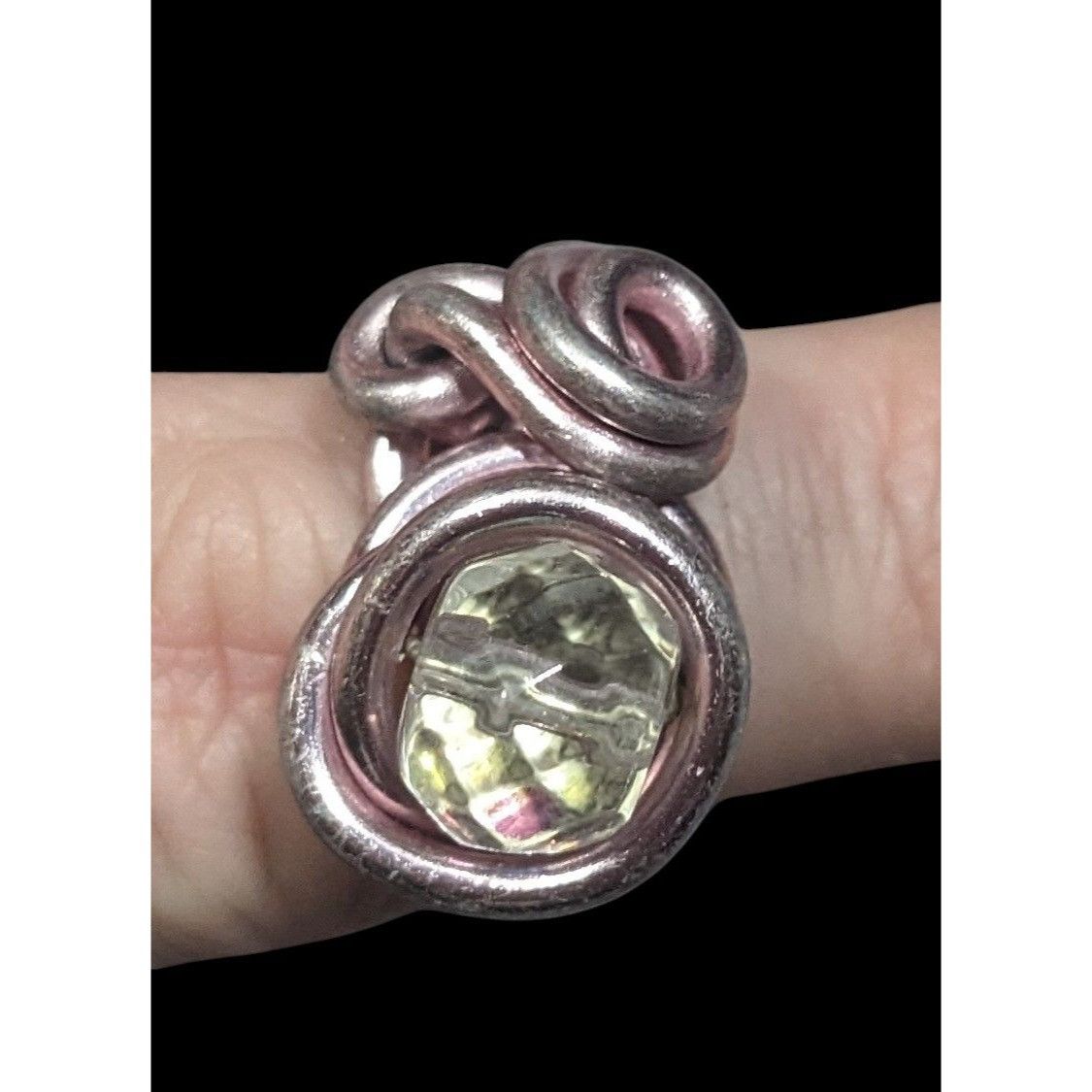 Other Handmade Abstract Pastel Pink Finished Aluminum Wire Wrapped Size ONE SIZE - 1 Thumbnail