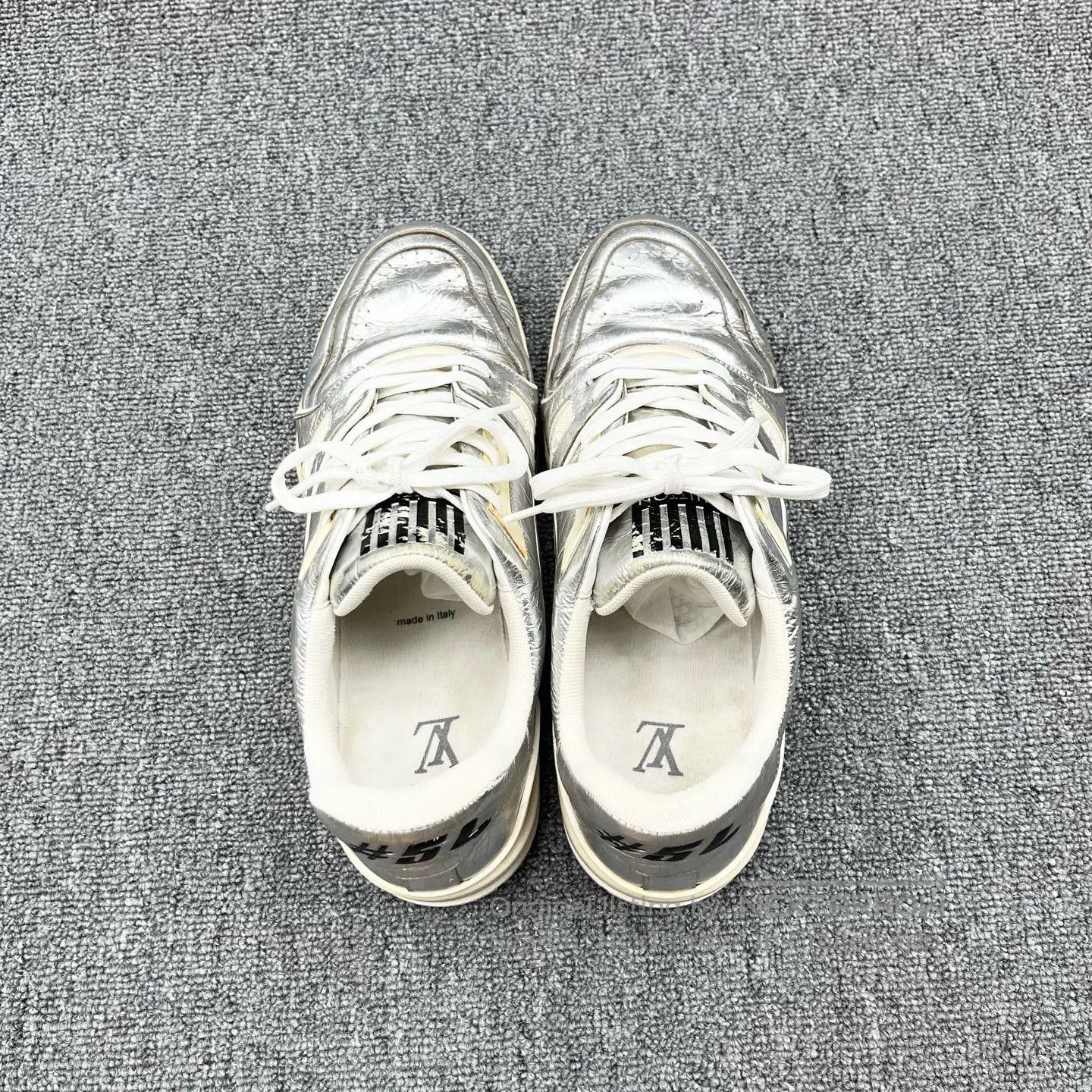 Louis Vuitton Louis Vuitton Tin Foil Silver Color Casual Sports Shoes| Size US 9 / EU 42 - 3 Thumbnail