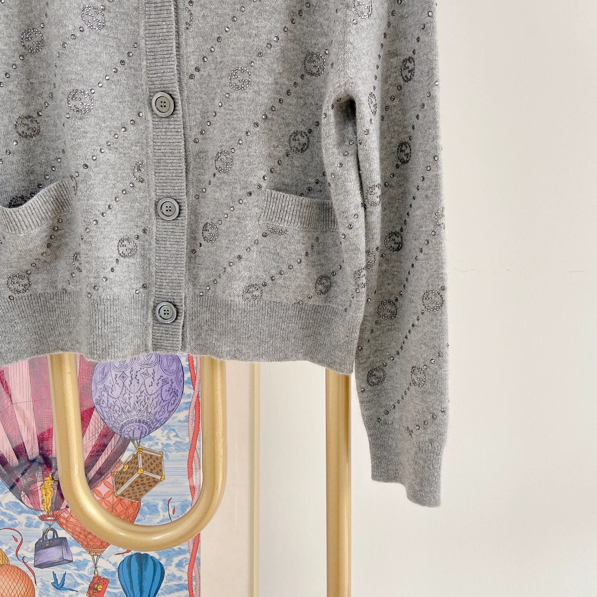 Gucci Gucci Pave Logo Cardigan S Size S / US 4 / IT 40 - 4 Thumbnail