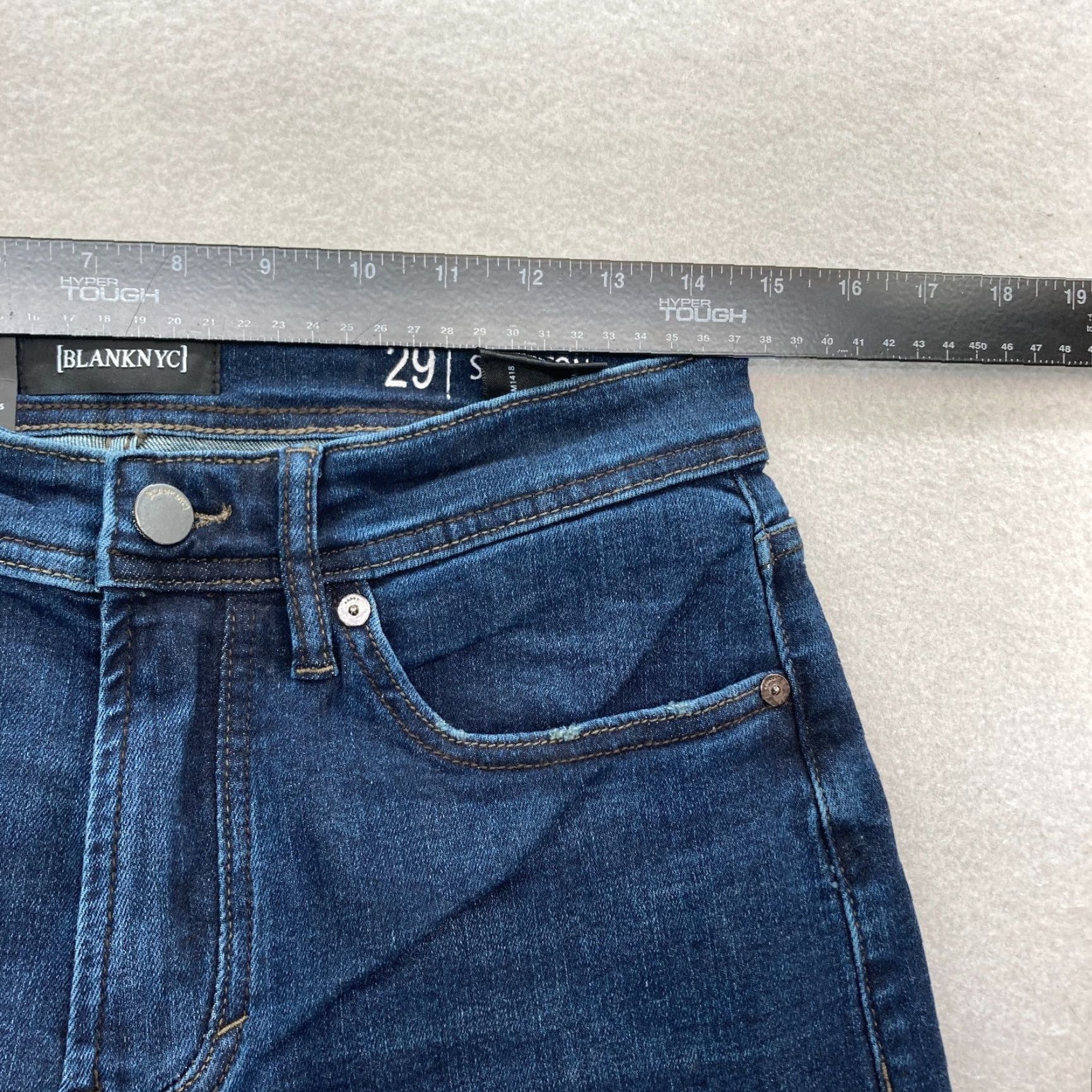 Vintage BLANKNYC Stanton Straight Fit Jeans Mens 29x32 Dark Wash Blue Stretch Denim NWT Size US 29 - 6 Thumbnail