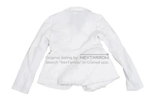 Other Comme Des Garcons White Retro Tied Jacket Size M / US 6-8 / IT 42-44 - 3 Thumbnail