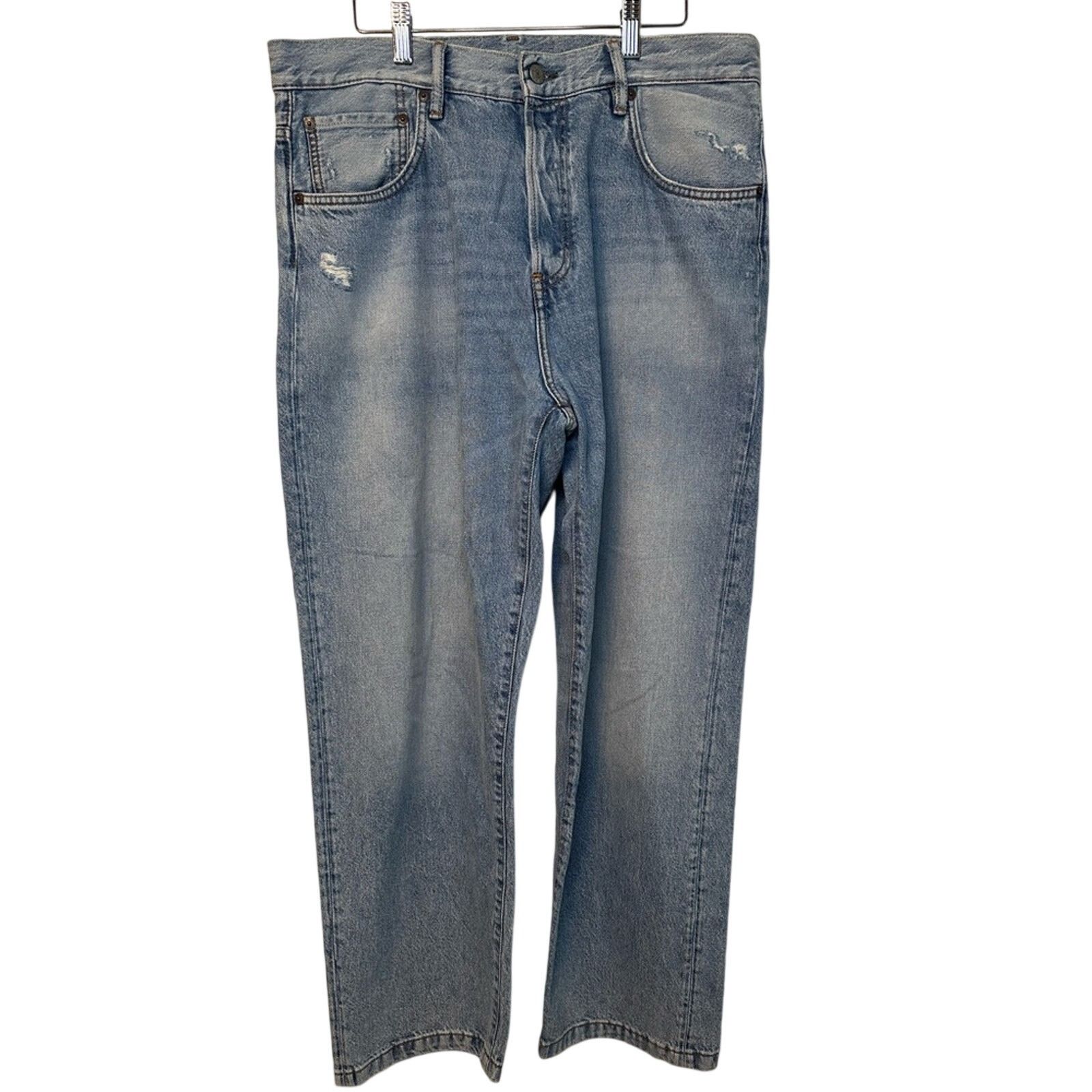 Acne Studios 1991 Toj Light Blue Trash Straight Denim Jeans Unisex Size US 32 / EU 48 - 3 Thumbnail