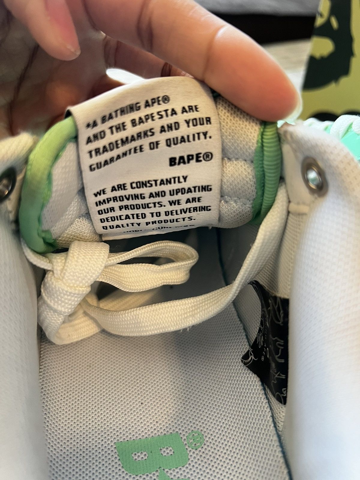 Bape Wnms BAPESTA green trainers Size US 6 / IT 36 - 7 Thumbnail