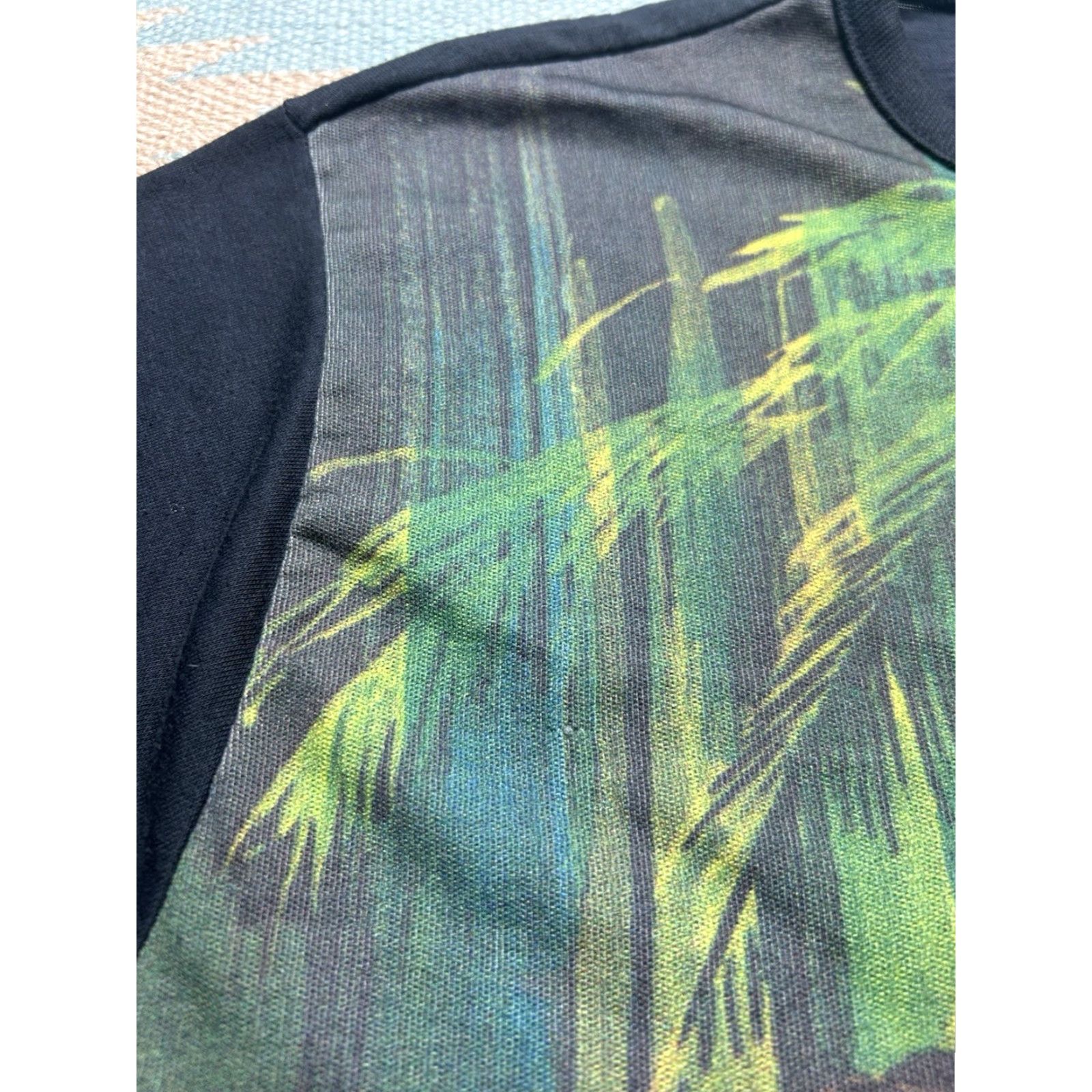 Vintage VINTAGE Tiger Print Long Sleeve T Shirt Nature Animal M/L Black Mens T-Shirt M & M 70s Size US L / EU 52-54 / 3 - 6 Thumbnail