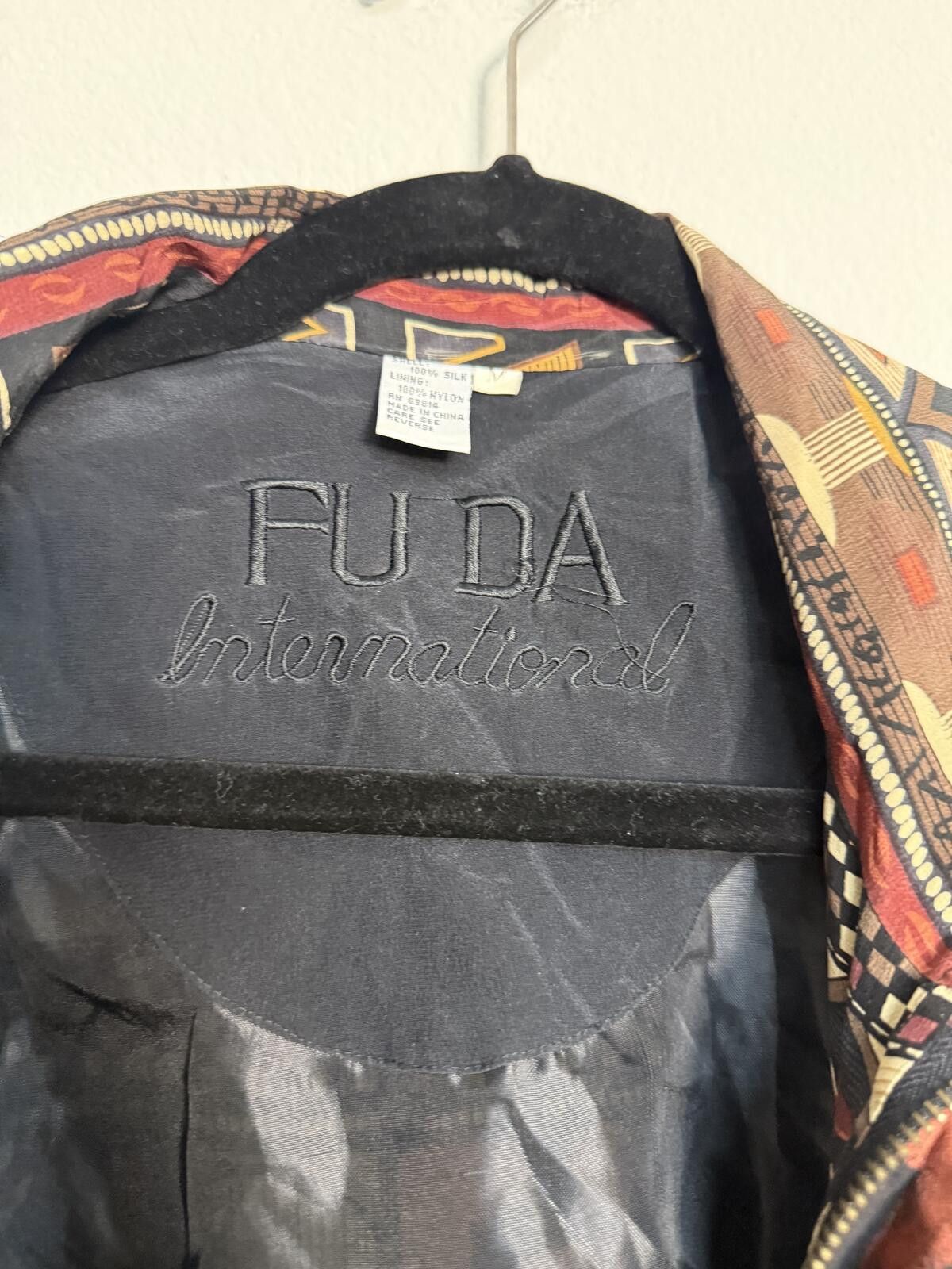 Other Vintage 90s FU DA Patterned Silk Bomber Jacket Size M / US 6-8 / IT 42-44 - 6 Thumbnail