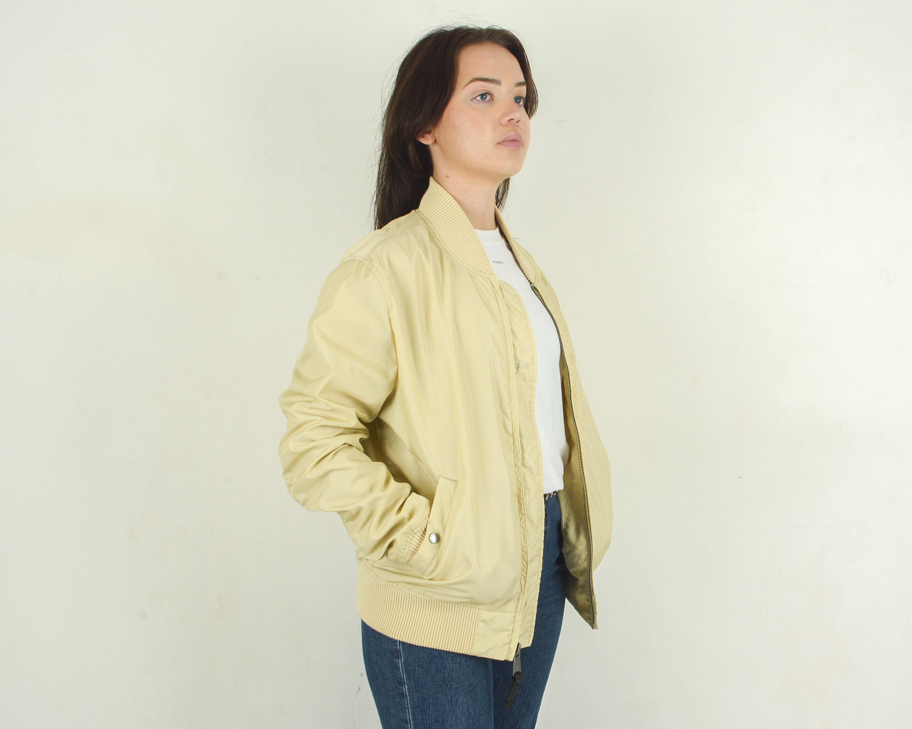 Alpha Industries × Vintage Alpha Industries MA-1 Women M Pilot Bomber Jacket Coat Size M / US 6-8 / IT 42-44 - 5 Thumbnail