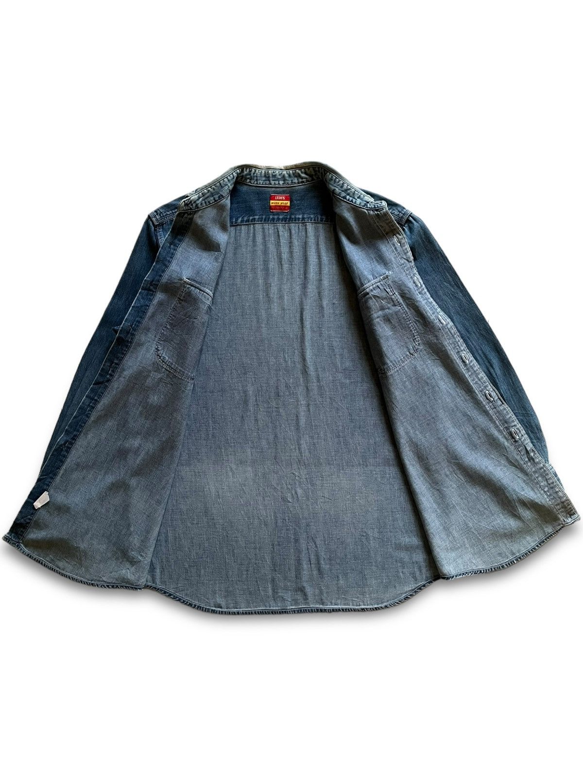 Levi's × Levi's Vintage Clothing SALES🔥Vintage Levis Workwear Orange Tab Denim Button Ups Size US L / EU 52-54 / 3 - 9 Thumbnail