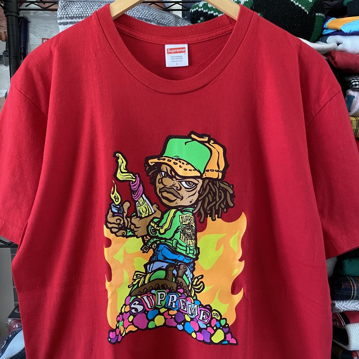 Supreme Supreme Molotov Kid T-Shirt Red 2019 Size US L / EU 52-54 / 3 - 2 Thumbnail