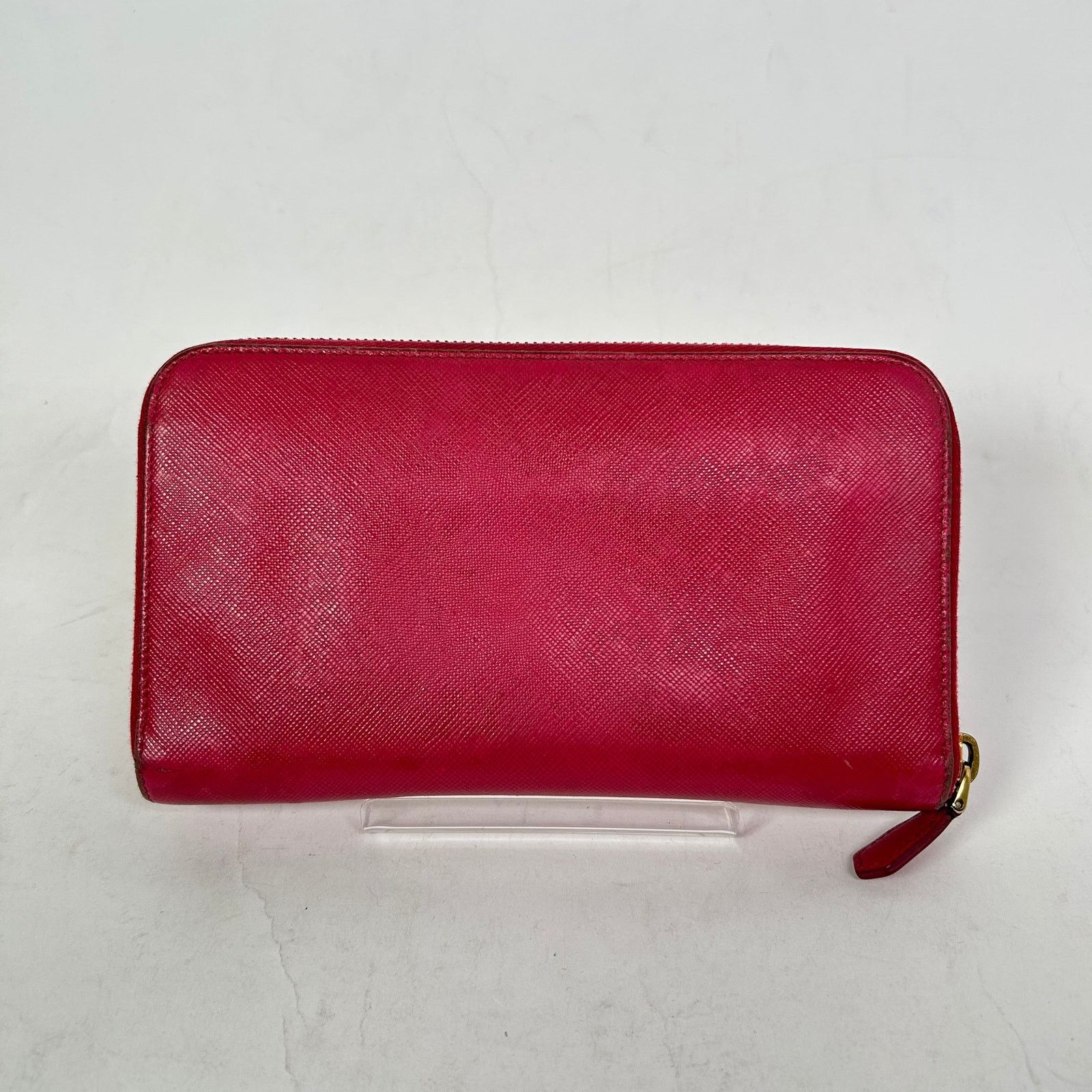 Prada Prada Dark Pink Saffiano Zip-Around Wallet Size ONE SIZE - 2 Thumbnail