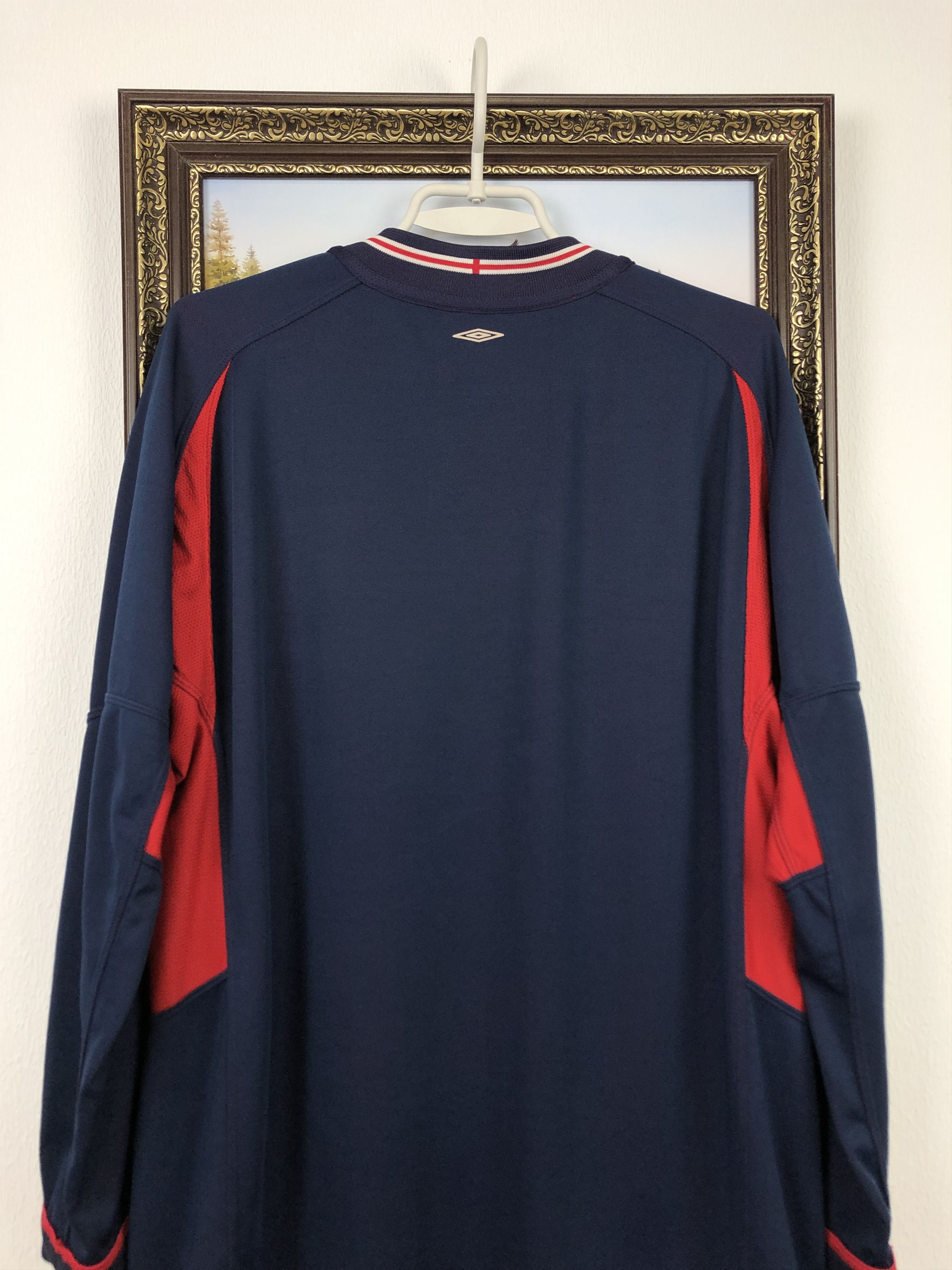 Umbro × Vintage England football shirt 2002 Reversible Long Sleeve Jersey Size US L / EU 52-54 / 3 - 22 Thumbnail