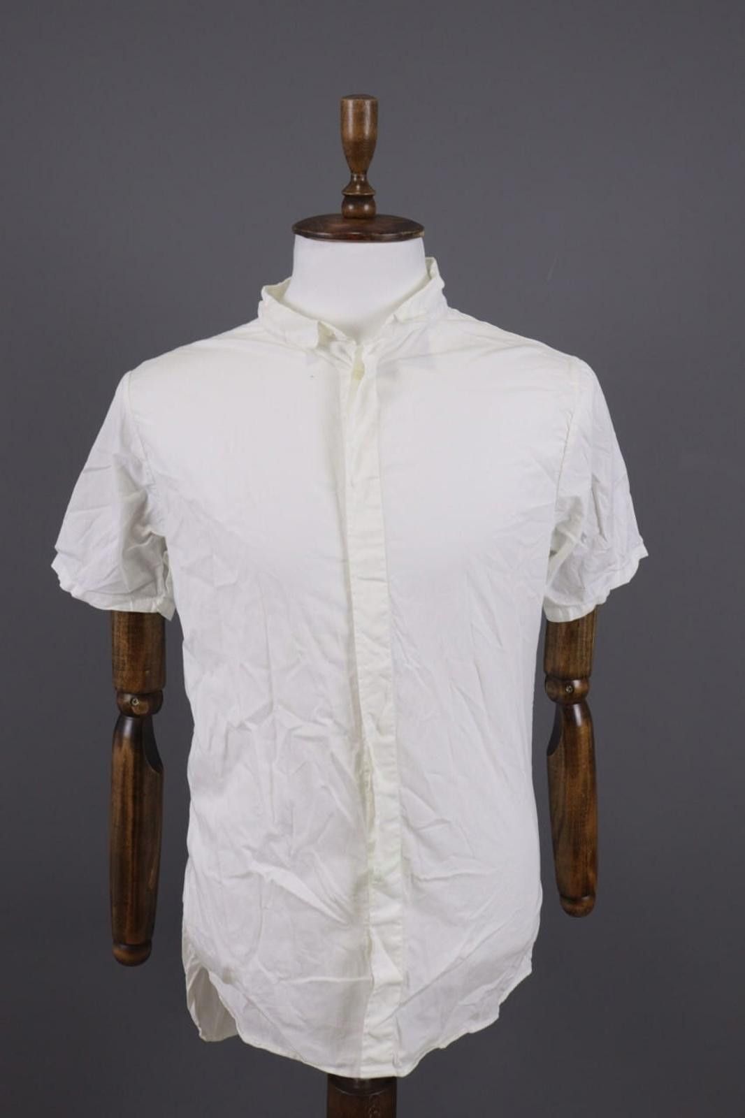 Thom Krom Thom Krom White Short Sleeve Button Down Shirt Size M Size US M / EU 48-50 / 2 - 1 Thumbnail