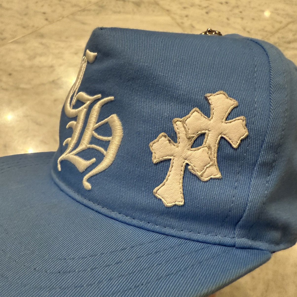 Chrome Hearts RARE Chrome Hearts Baby Blue Patch Crosses St Barth snapback Size ONE SIZE - 2 Thumbnail