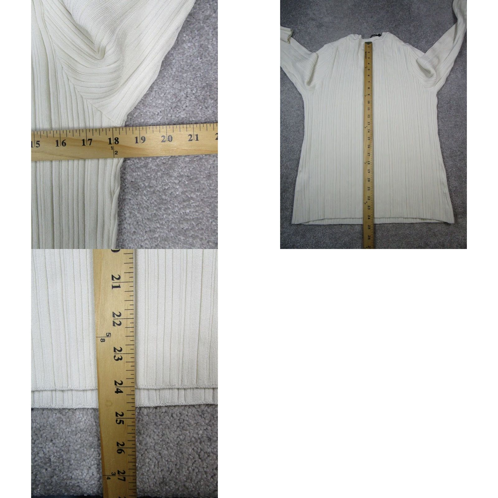 Banana Republic VINTAGE Banana Republic Sweater Womens XS Crew Neck Pullover Ivory Ribbed Knit 90s Casual Girls Size XS / US 0-2 / IT 36-38 - 8 Thumbnail