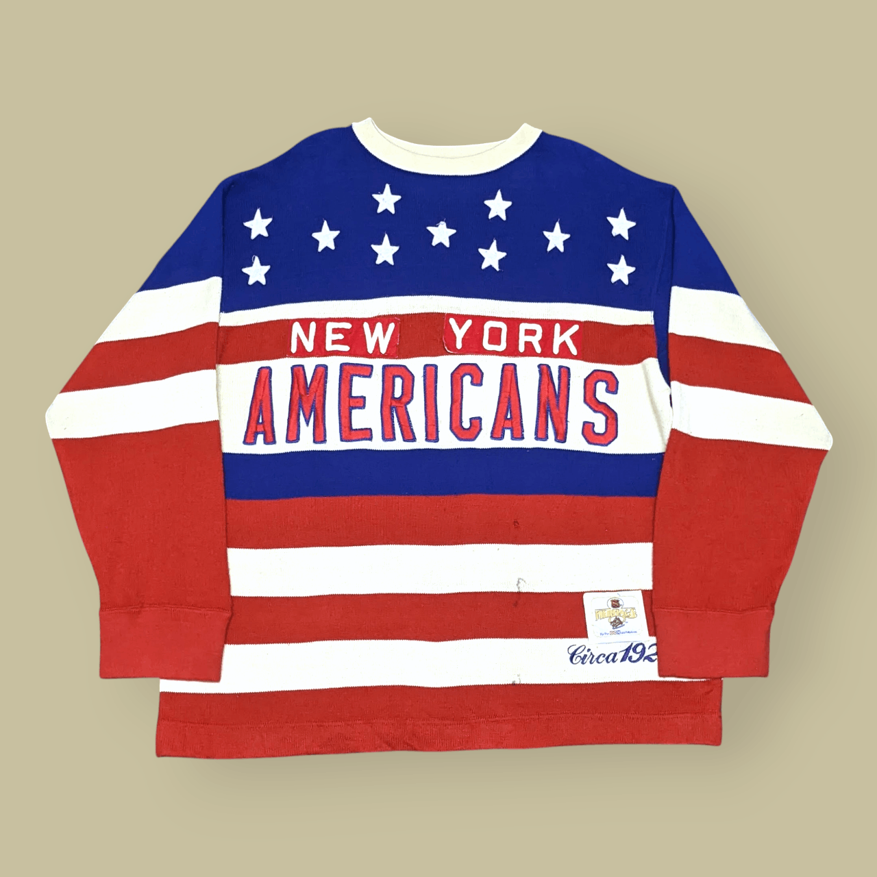 Ccm × Vintage Vintage 90s New York Americans Heritage 1926 Jersey Sweater Size US L / EU 52-54 / 3 - 1 Thumbnail
