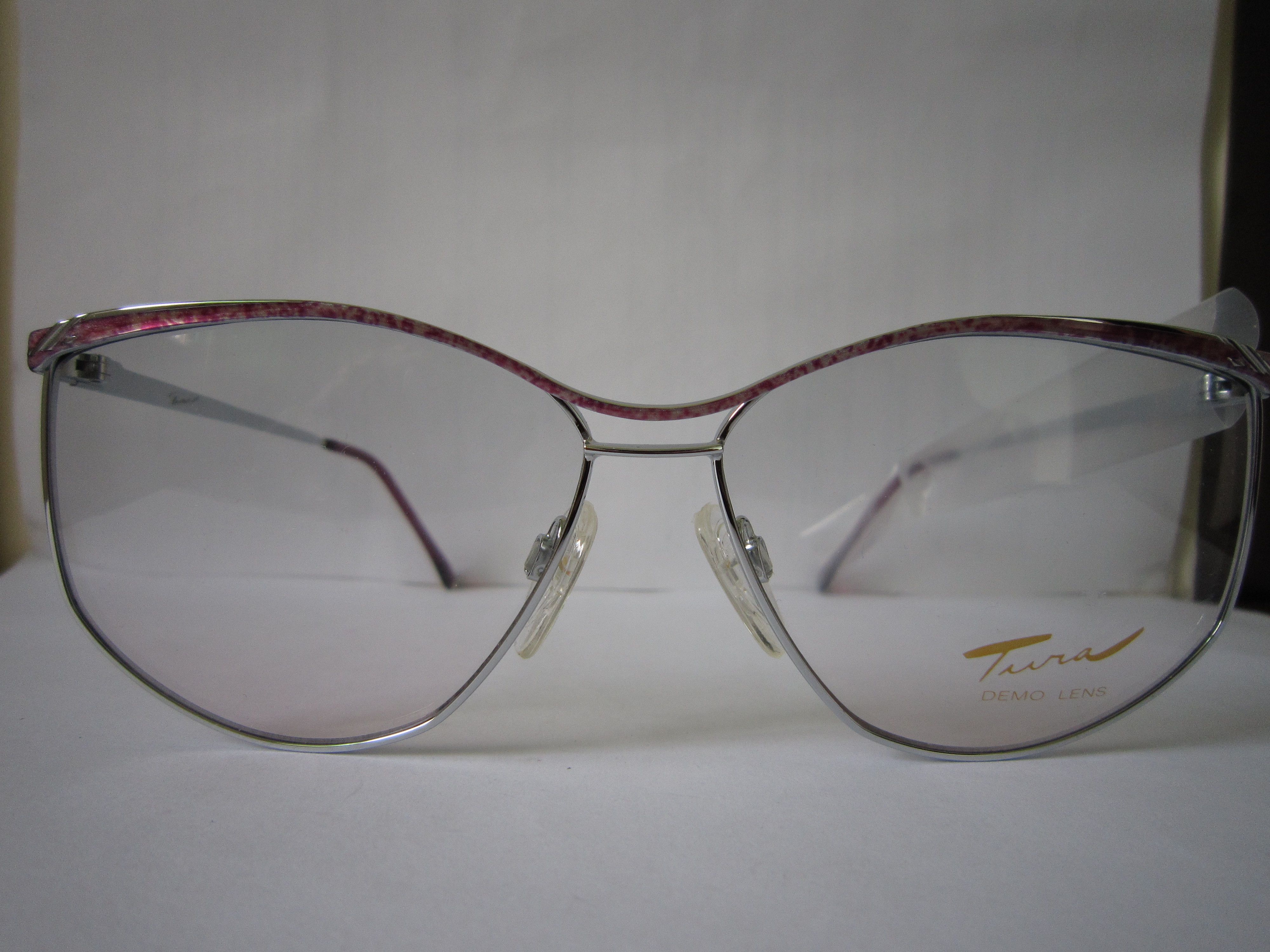 Vintage 80s TURA Mod 216 Woman Eyeglasses Frame Japan