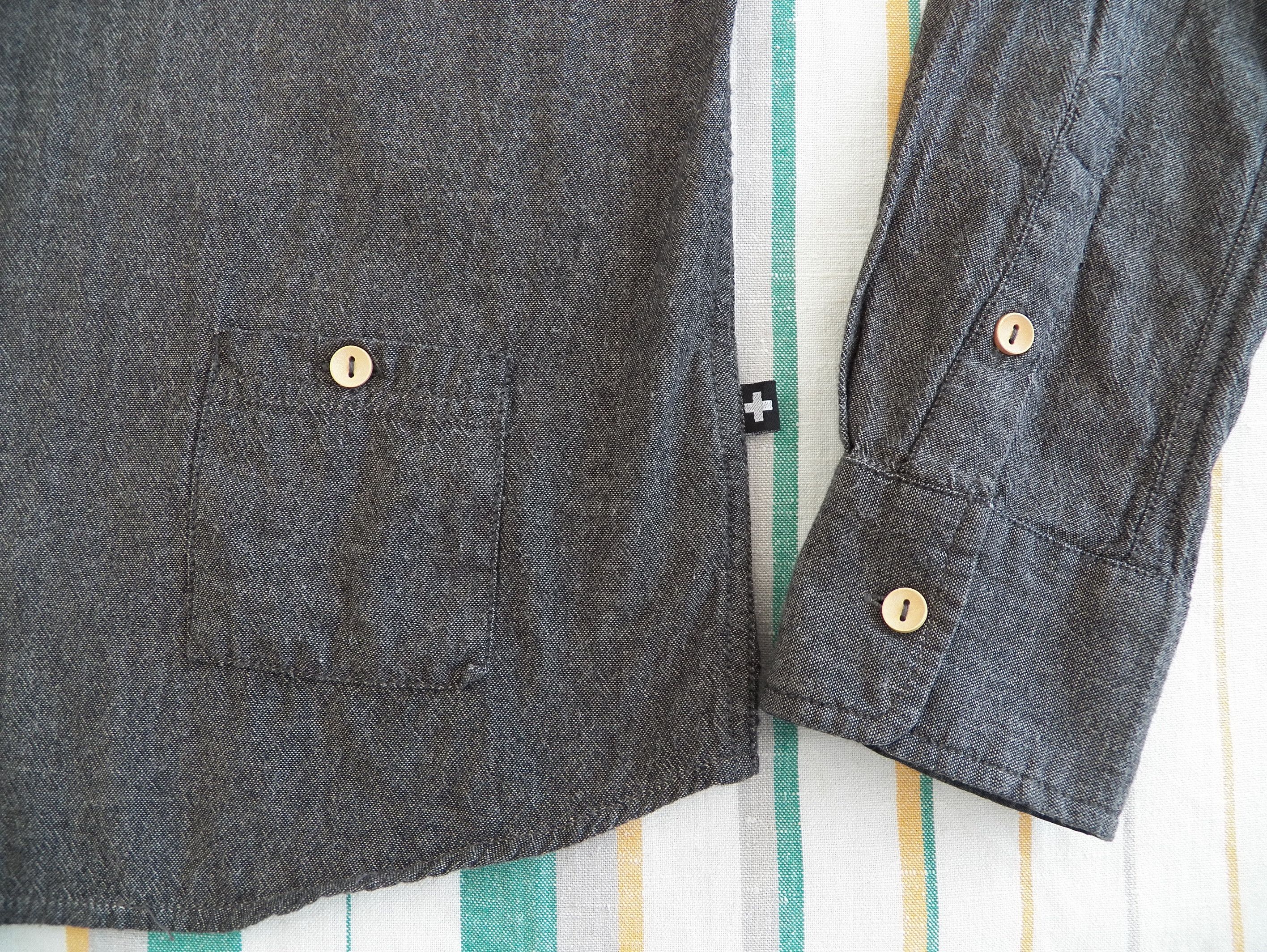 Flannel Alprausch Mens Shirt dark grey brushed oxford cotton Size US M / EU 48-50 / 2 - 10 Thumbnail