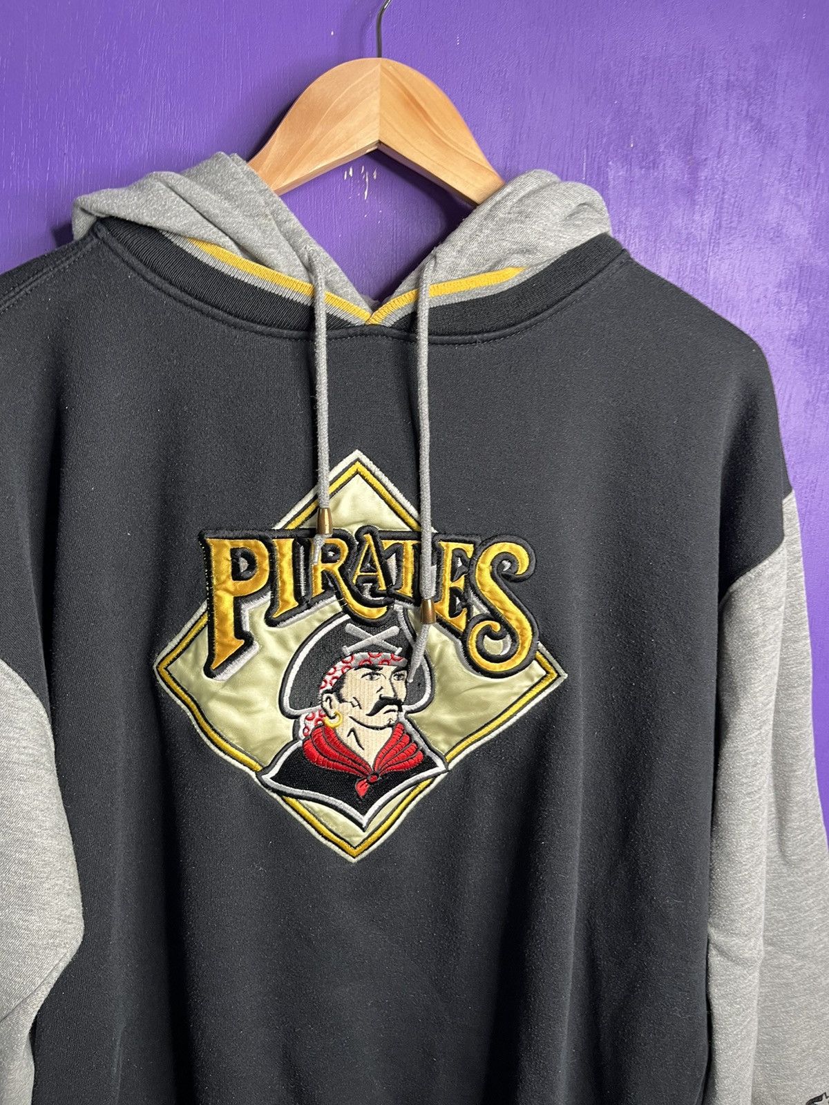 MLB × Starter × Vintage Vintage 90s Starter Pittsburgh pirates big logo hoodie Size US L / EU 52-54 / 3 - 3 Thumbnail