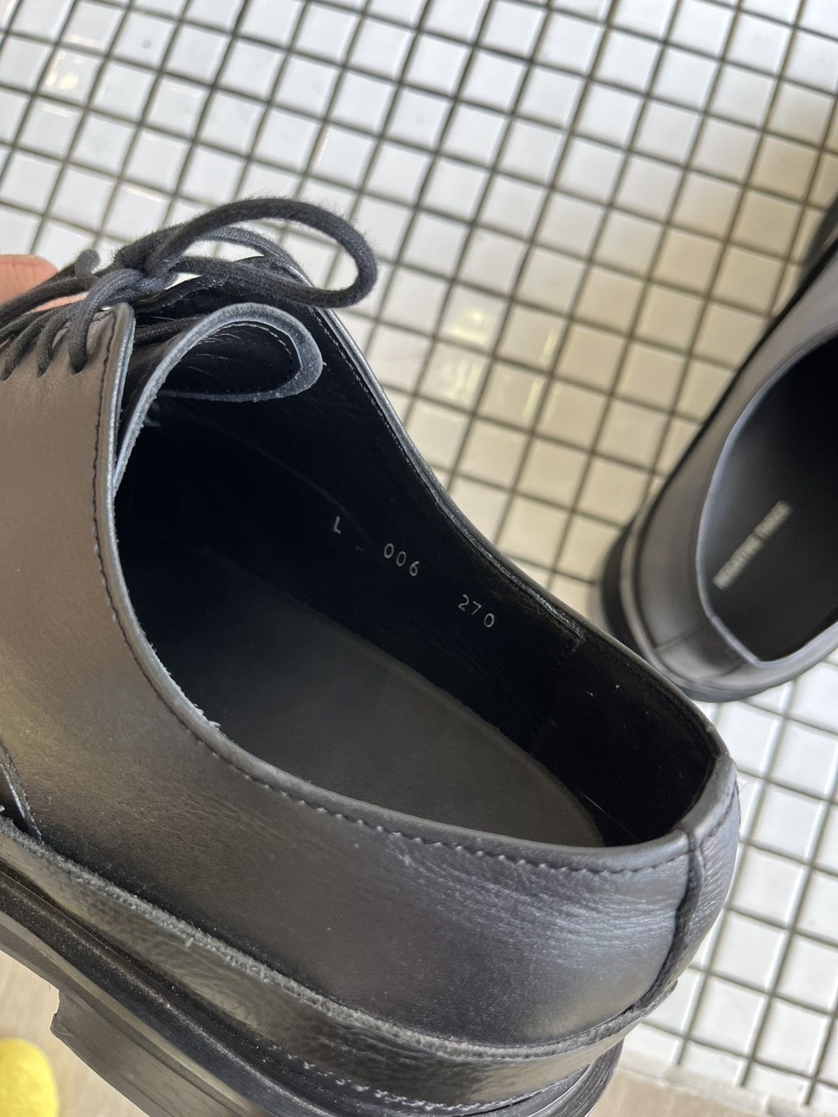 Leather Rare❤️‍🔥Negative Three //Derby Black Leather Shoes Size US 9 / EU 42 - 7 Thumbnail